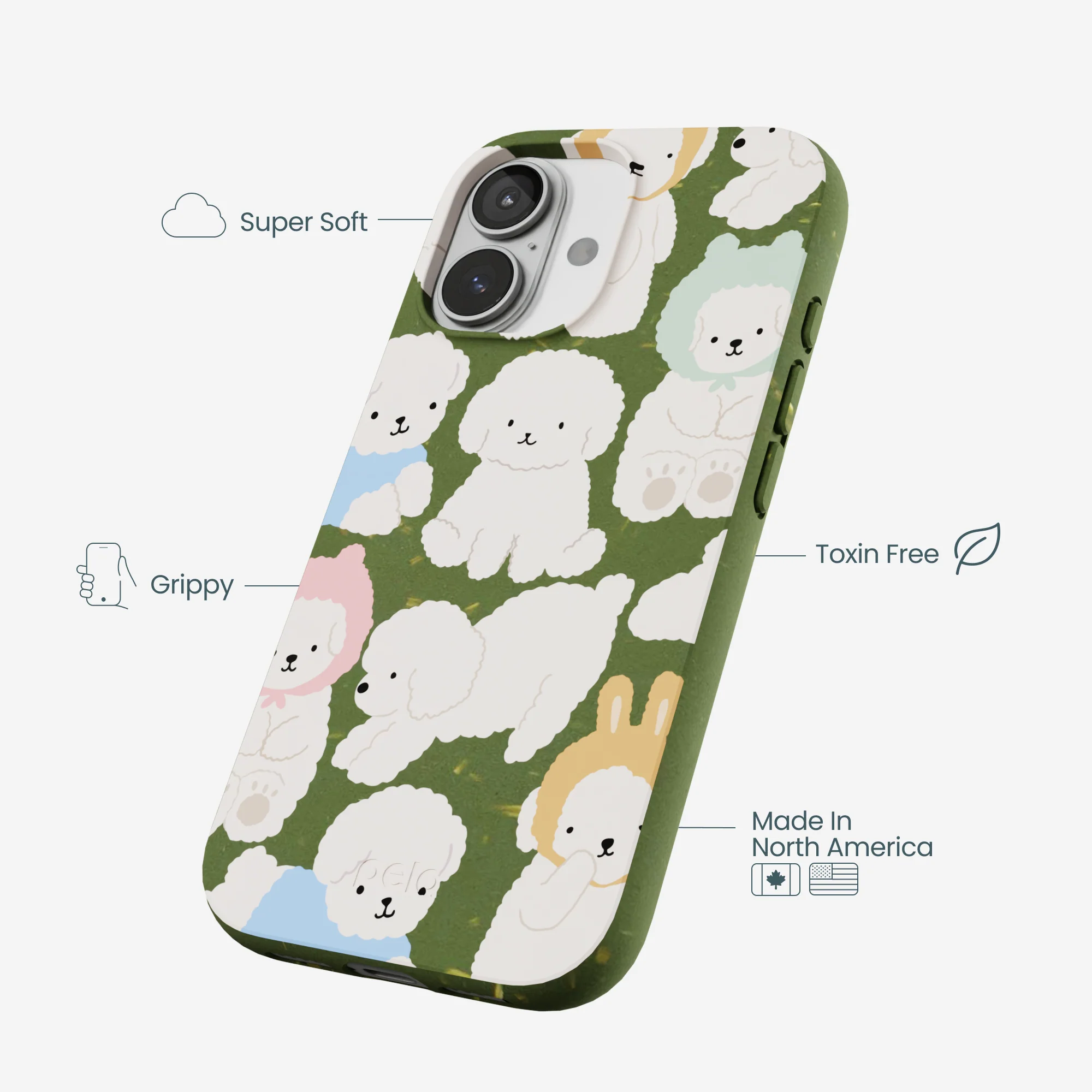 Forest Floor Cloud Poodles iPhone 17 Case - Image 4