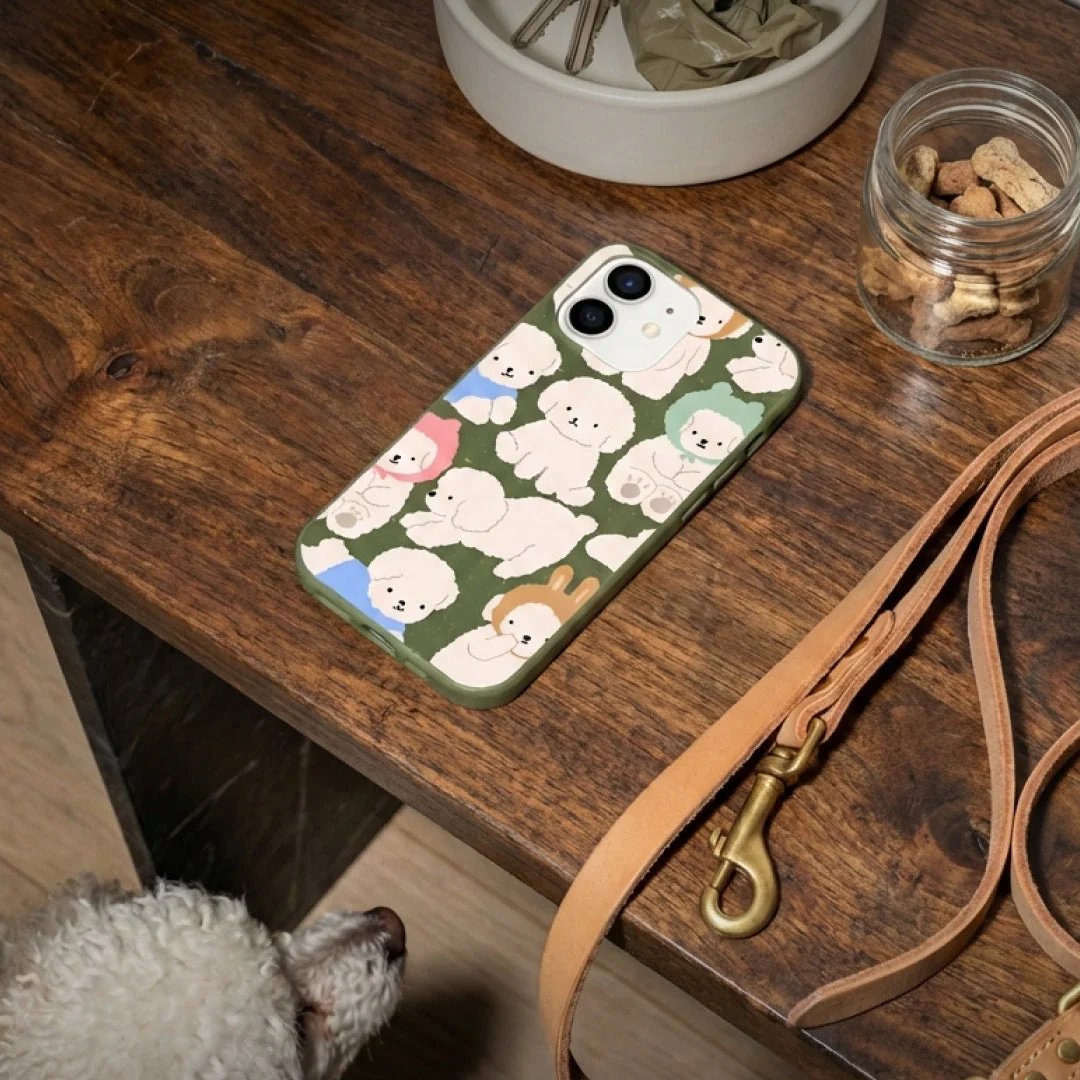 Forest Floor Cloud Poodles iPhone 17 Pro Case - Image 2