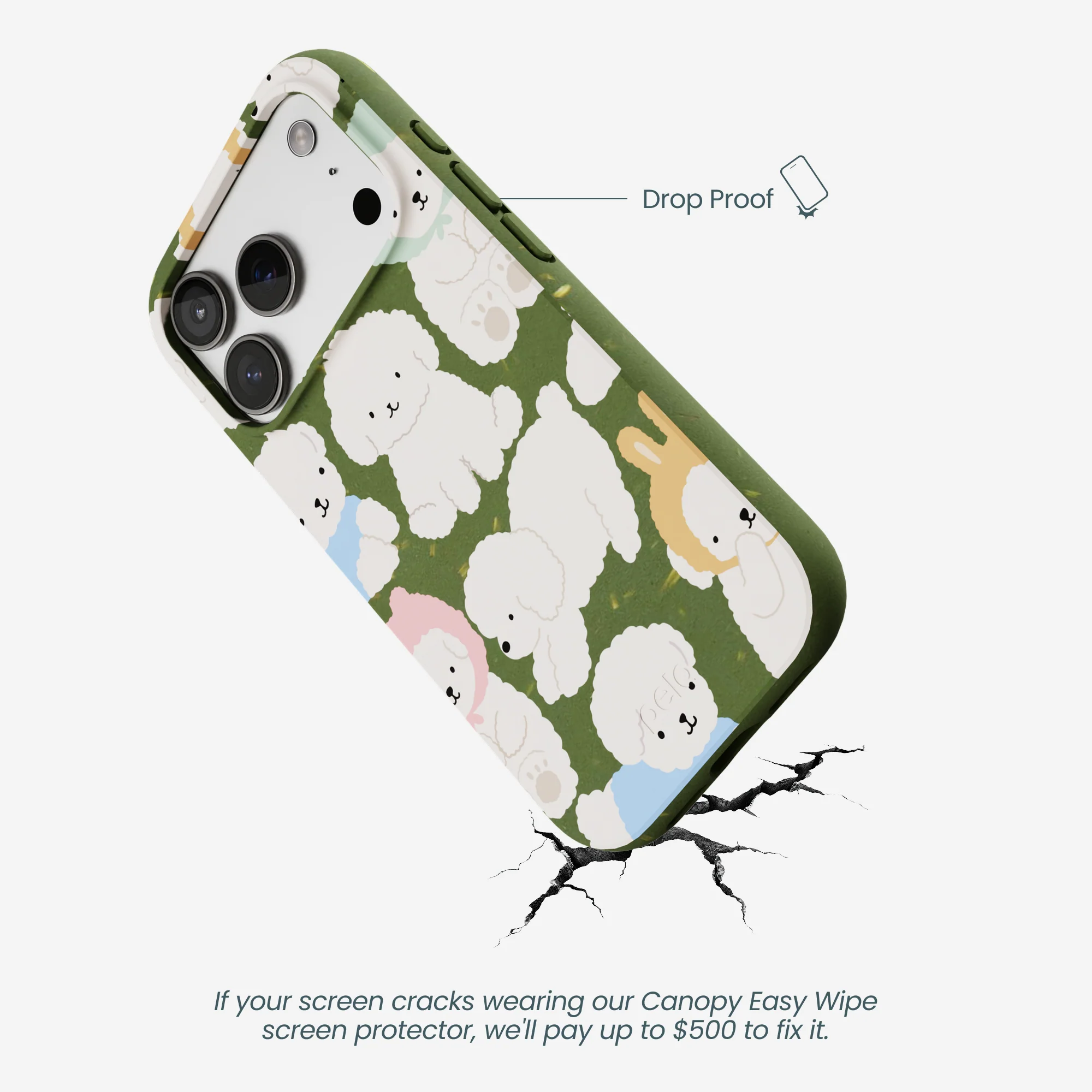 Forest Floor Cloud Poodles iPhone 17 Pro Case - Image 5