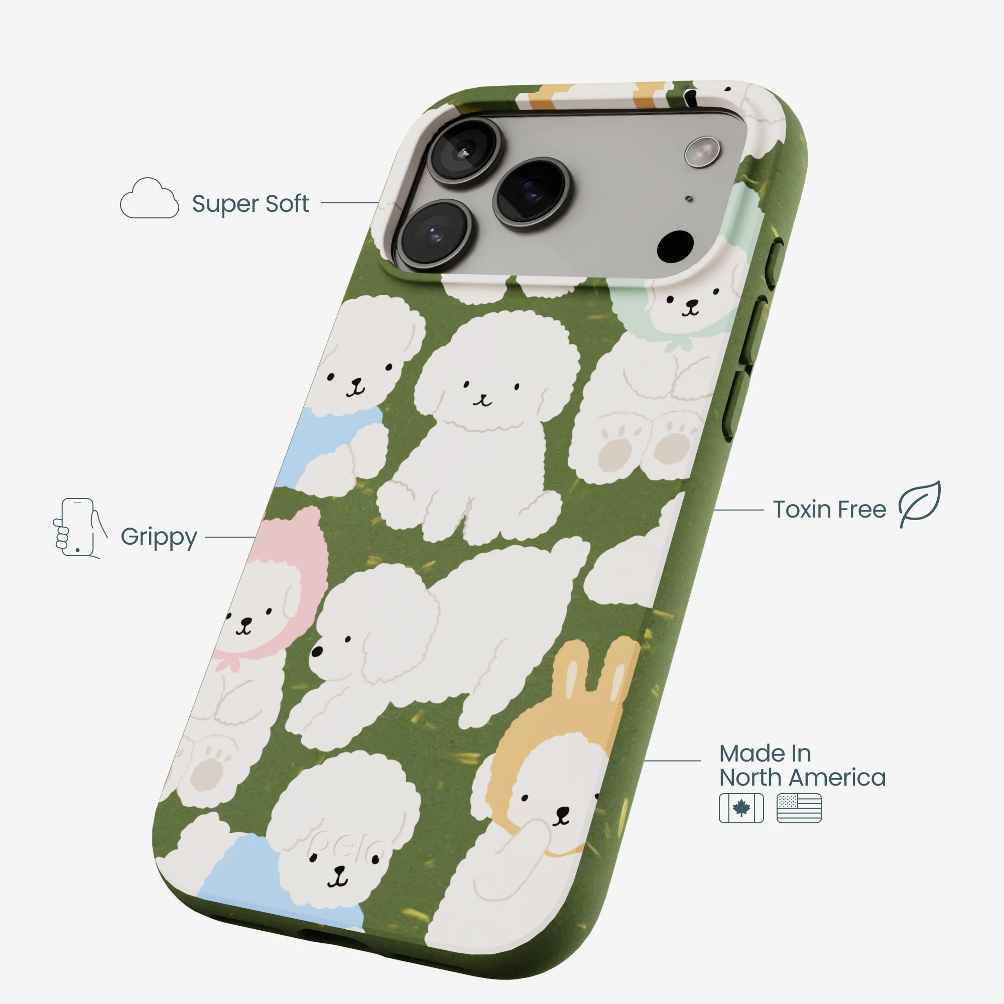 Forest Floor Cloud Poodles iPhone 17 Pro Max Case - Image 4