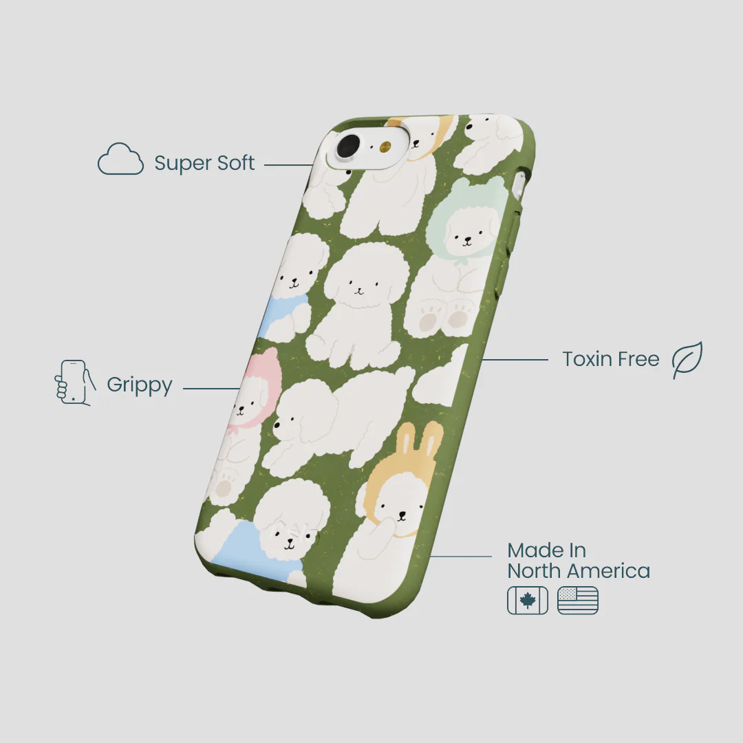 Forest Floor Cloud Poodles iPhone 6/6s/7/8/SE Case - Image 4