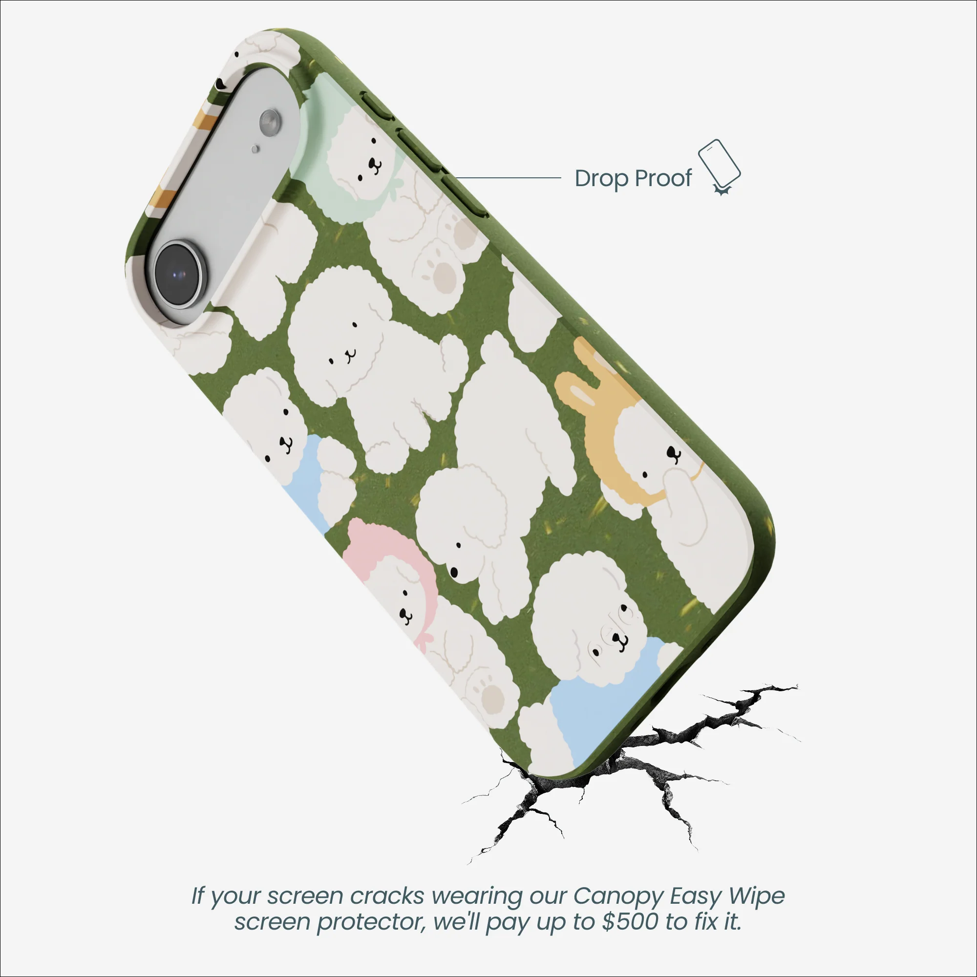 Forest Floor Cloud Poodles iPhone Air Case - Image 5