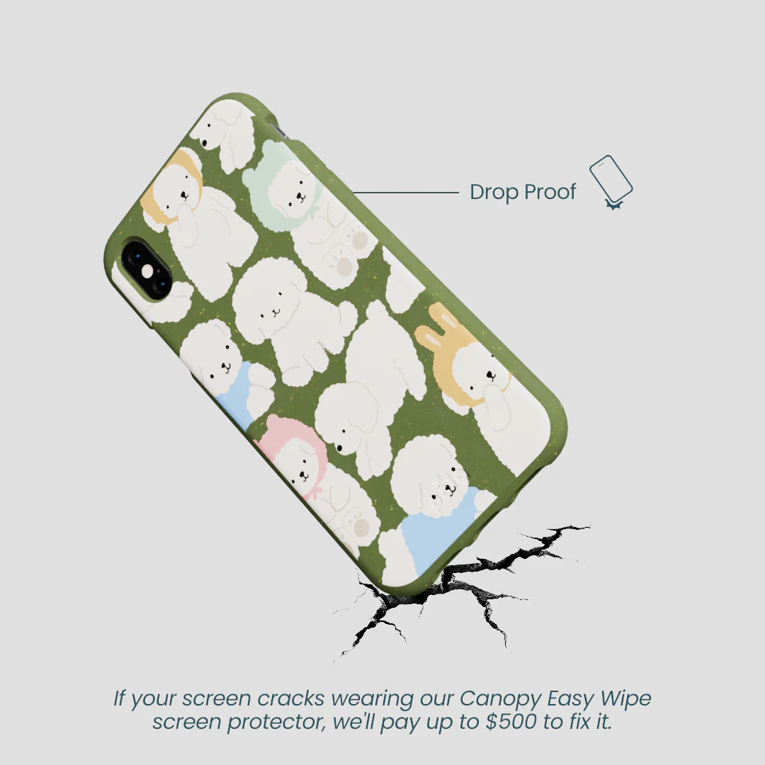 Forest Floor Cloud Poodles iPhone XR Case - Image 5