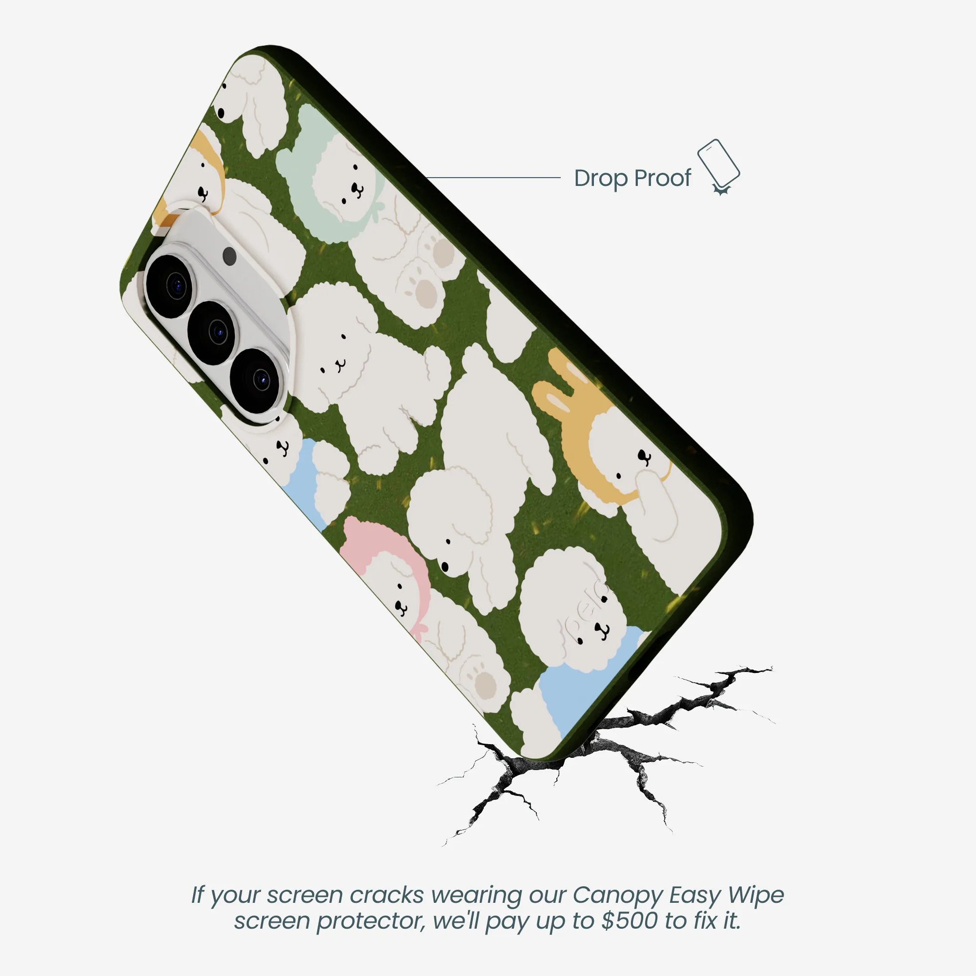 Forest Floor Cloud Poodles Samsung Galaxy S26 Case - Image 5