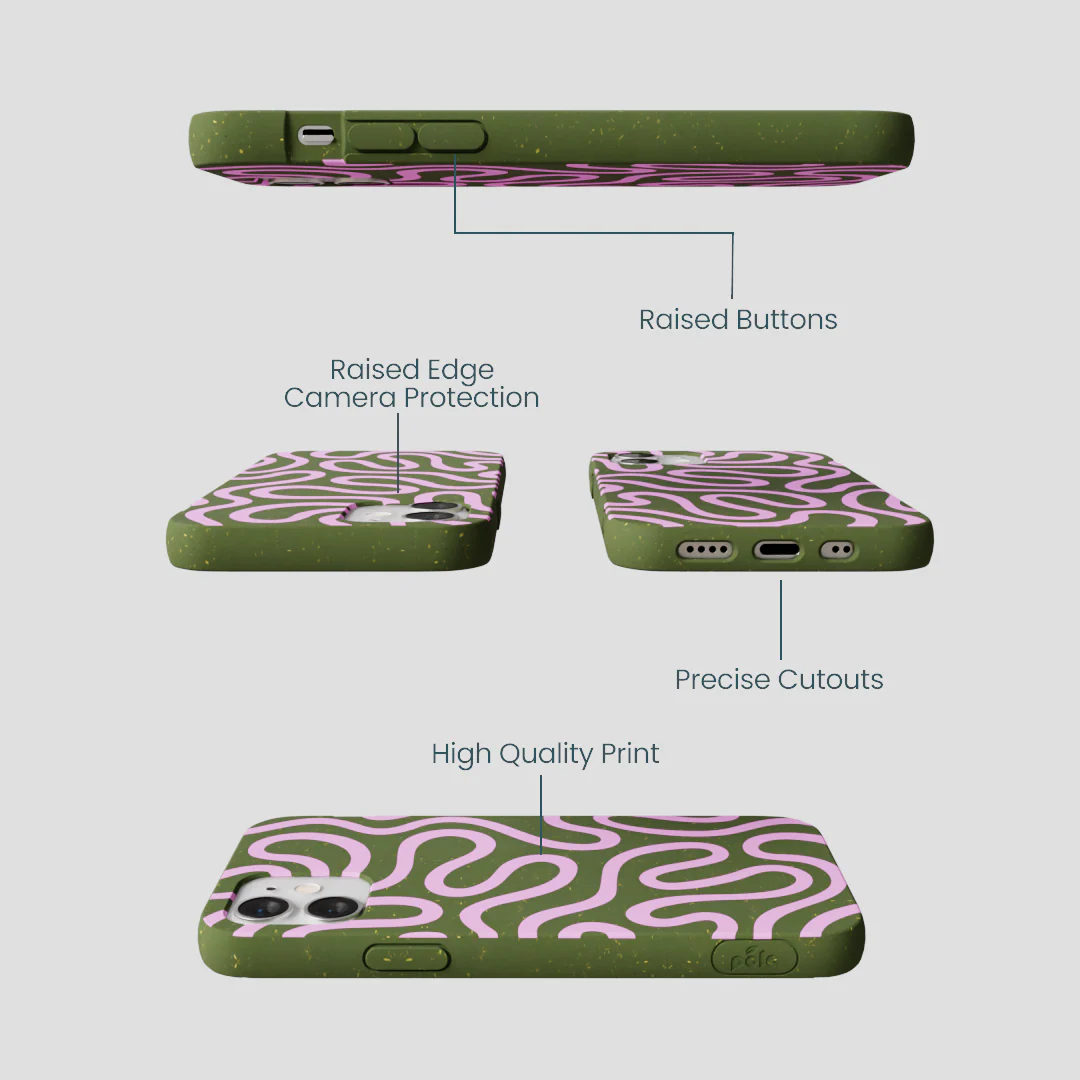 Forest Floor Cotton Curls iPhone 12 Mini Case - Image 3