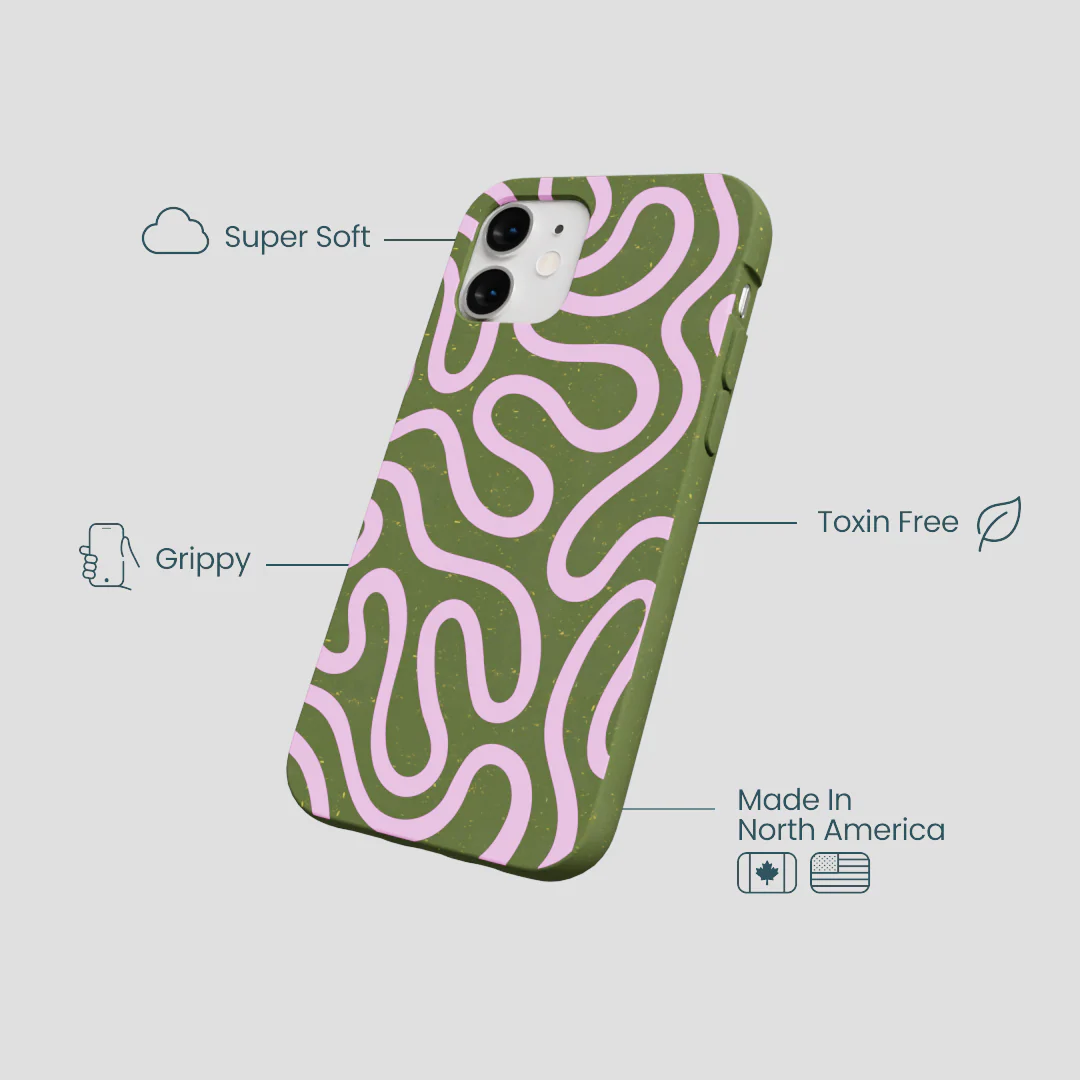 Forest Floor Cotton Curls iPhone 12 Mini Case - Image 4