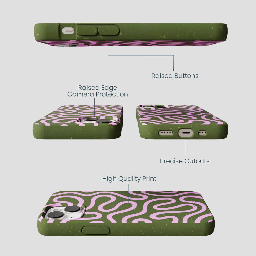 Forest Floor Cotton Curls iPhone 13 Case - Image 3