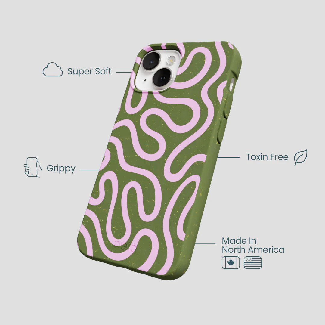 Forest Floor Cotton Curls iPhone 13 Case - Image 4