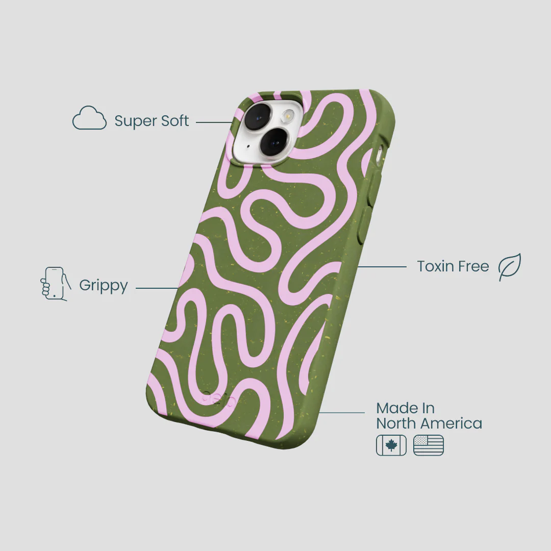 Forest Floor Cotton Curls iPhone 13 Mini Case - Image 4