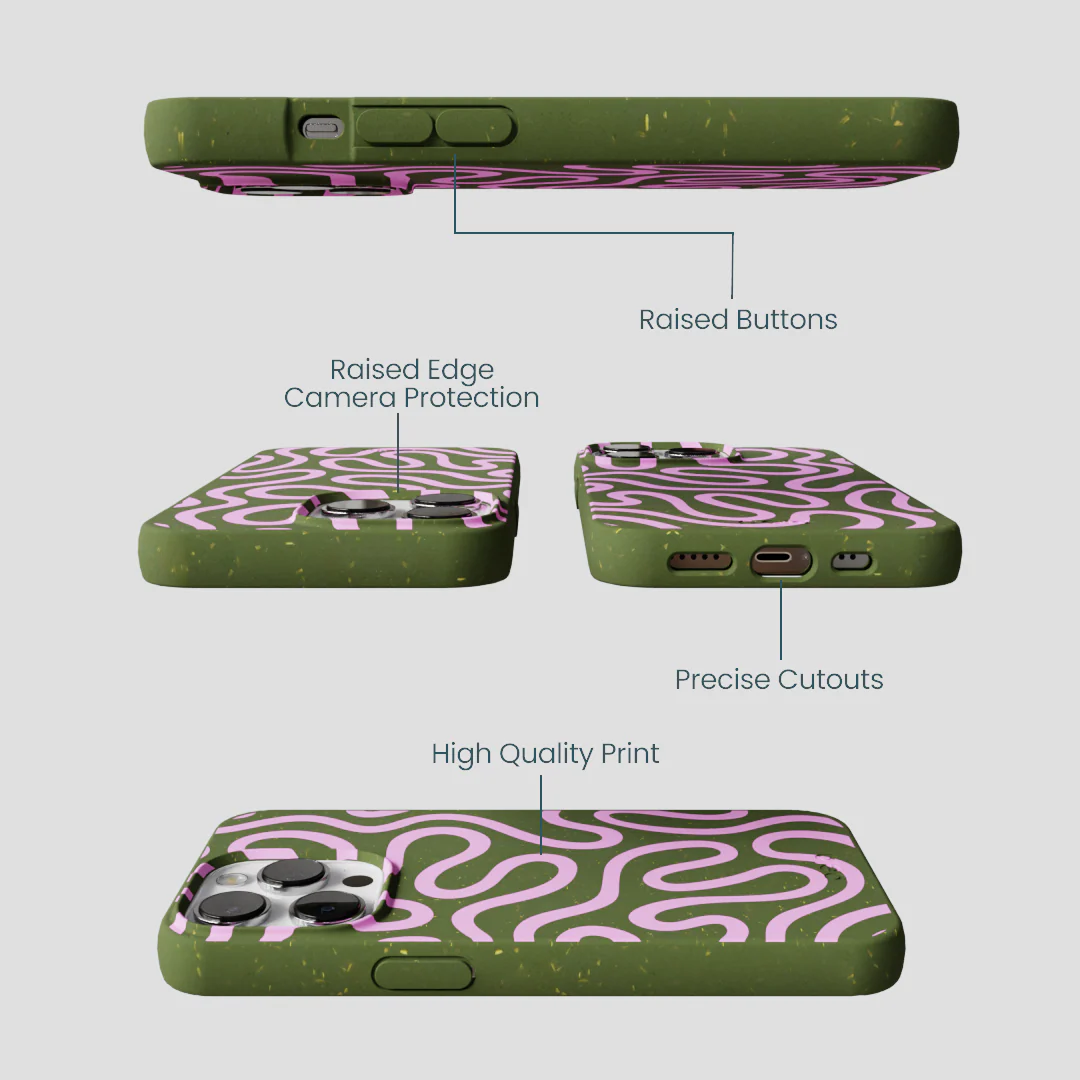 Forest Floor Cotton Curls iPhone 13 Pro Case - Image 3