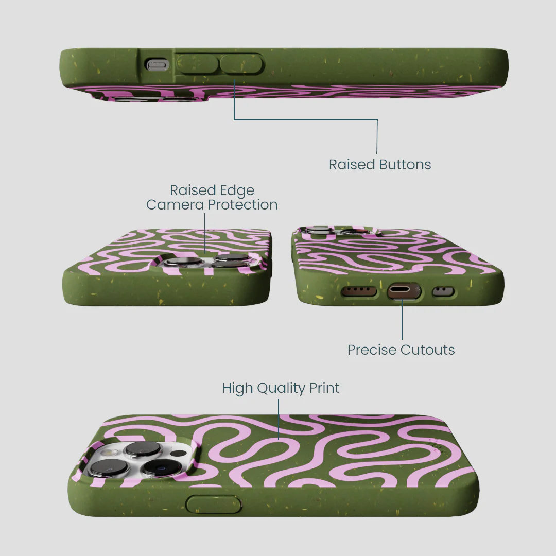 Forest Floor Cotton Curls iPhone 13 Pro Max Case - Image 3