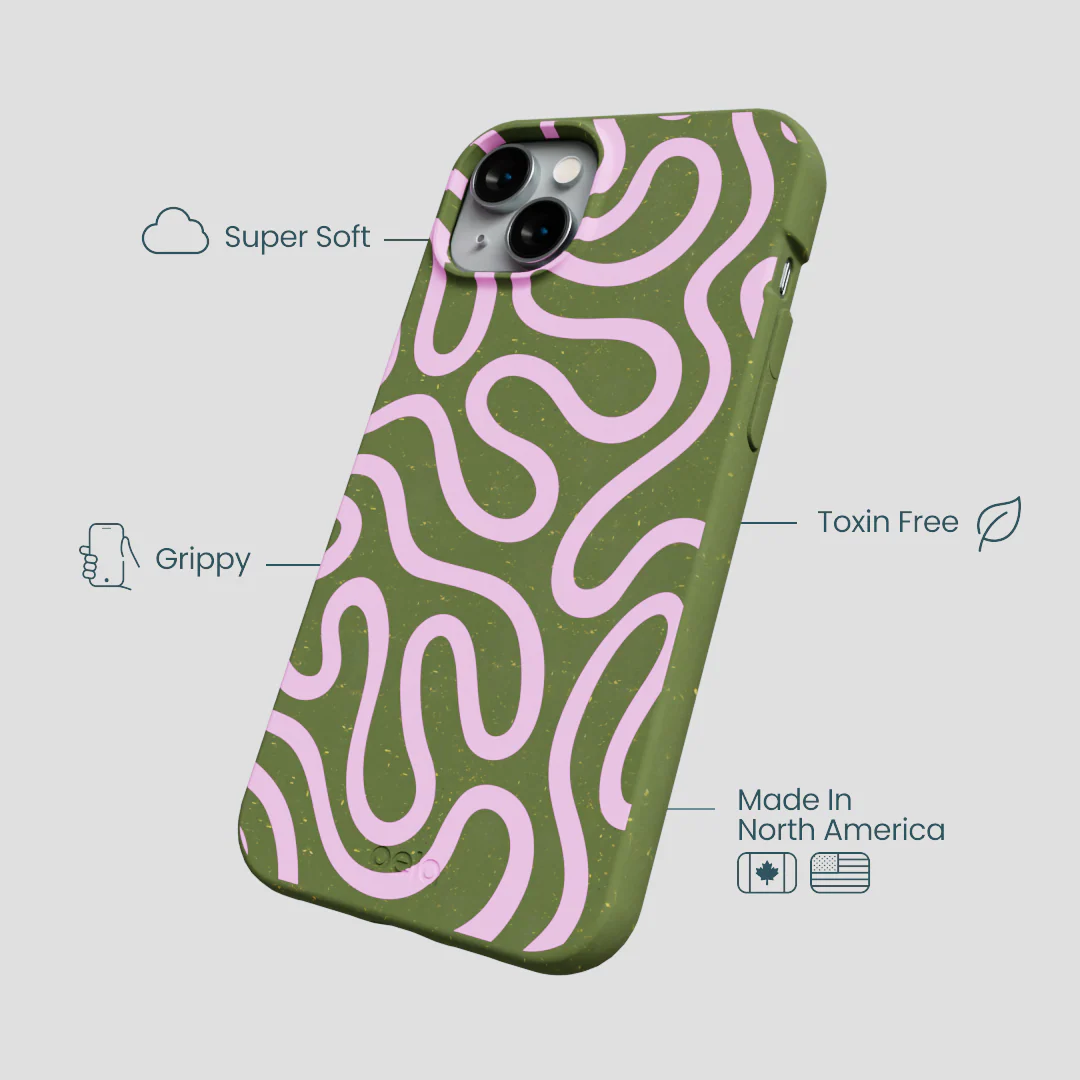Forest Floor Cotton Curls iPhone 14 Plus Case - Image 4
