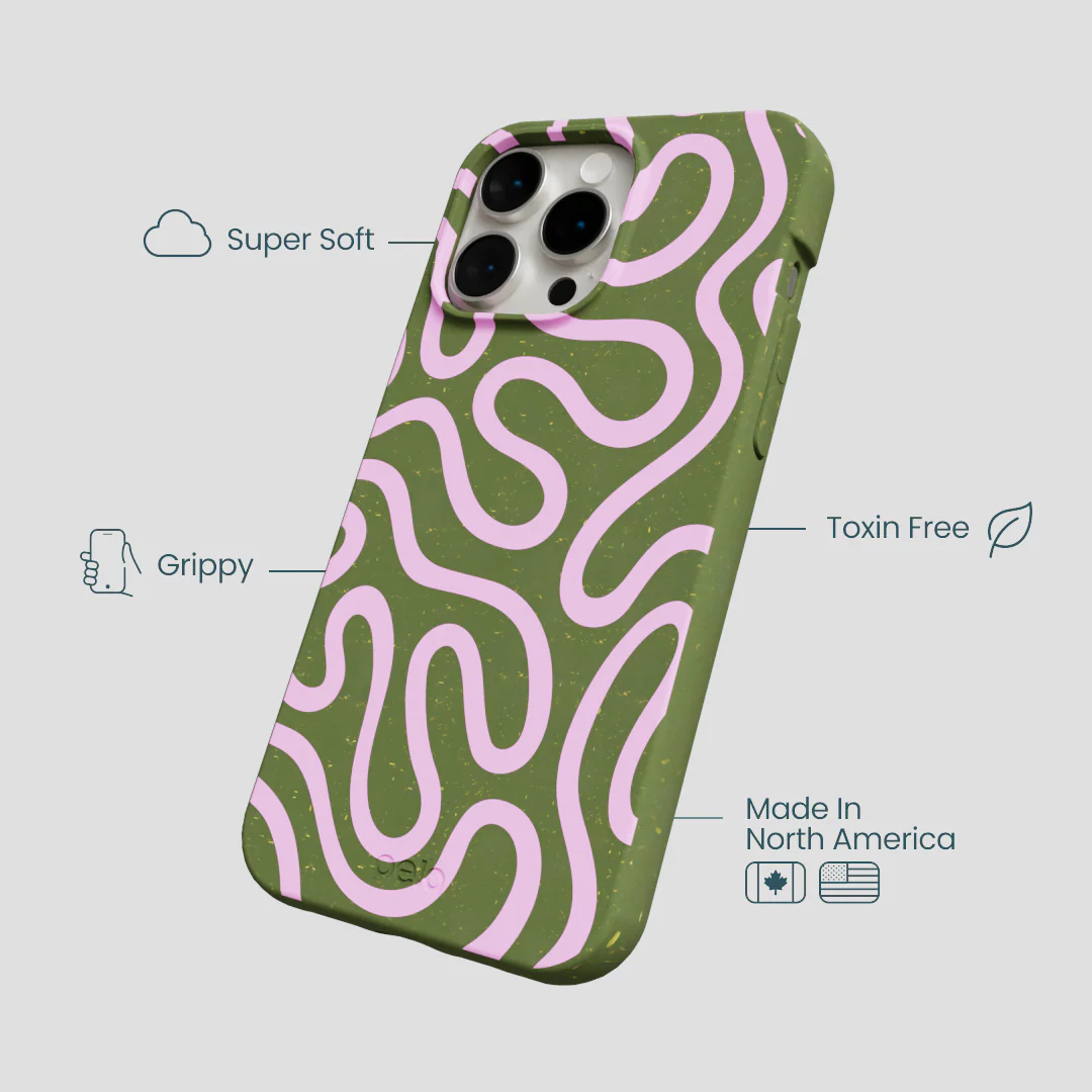Forest Floor Cotton Curls iPhone 15 Pro Max Case - Image 4