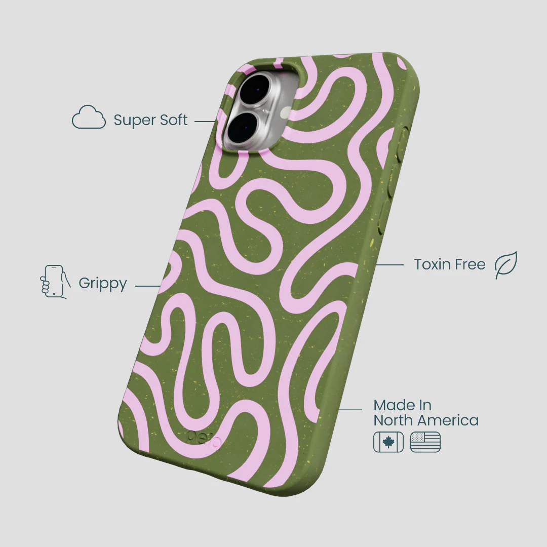 Forest Floor Cotton Curls iPhone 16 Plus Case - Image 4