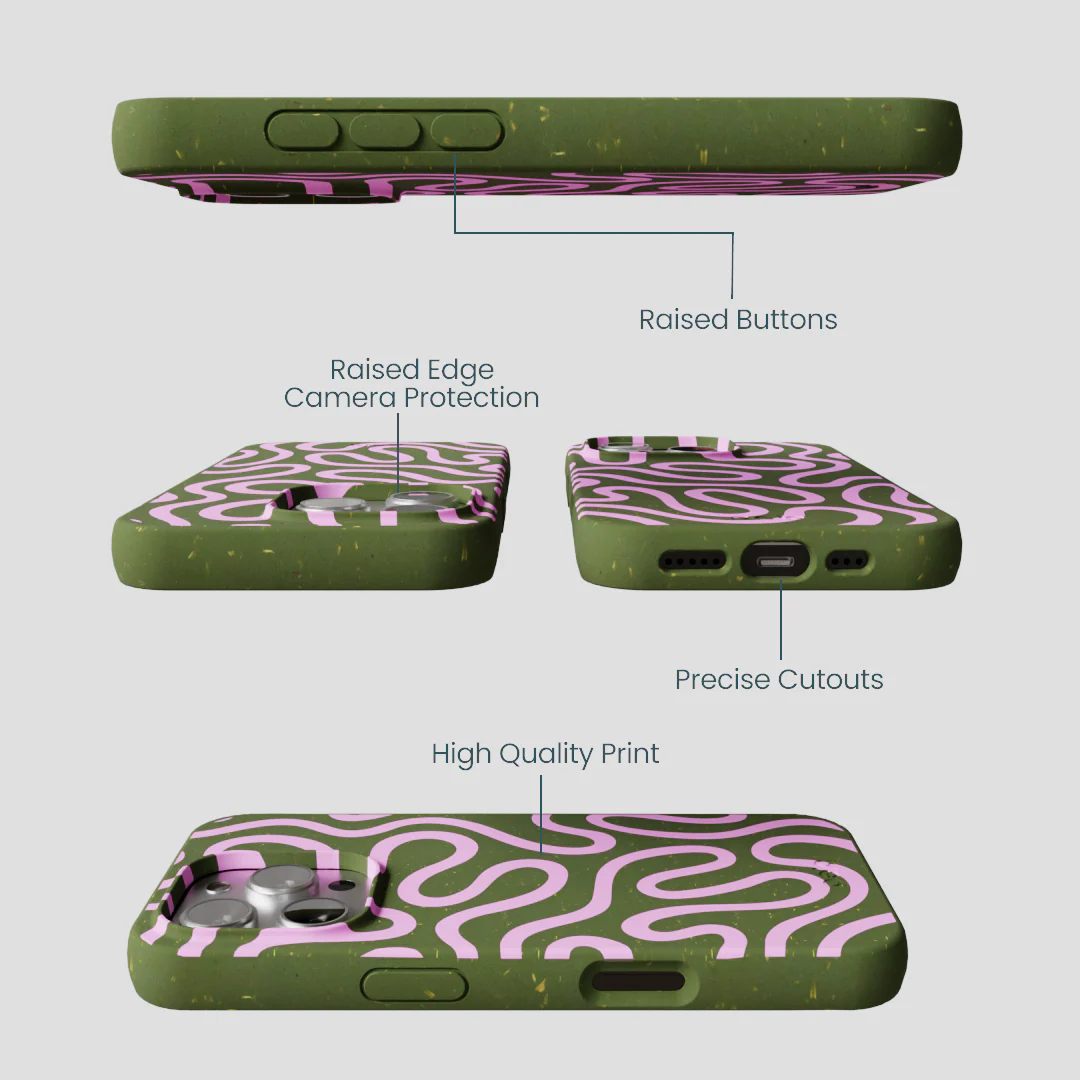 Forest Floor Cotton Curls iPhone 16 Pro Case - Image 3