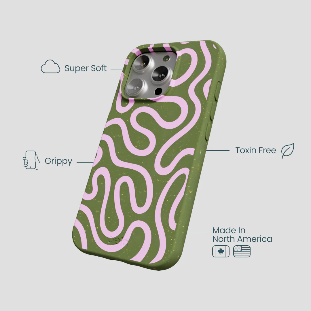 Forest Floor Cotton Curls iPhone 16 Pro Case - Image 4
