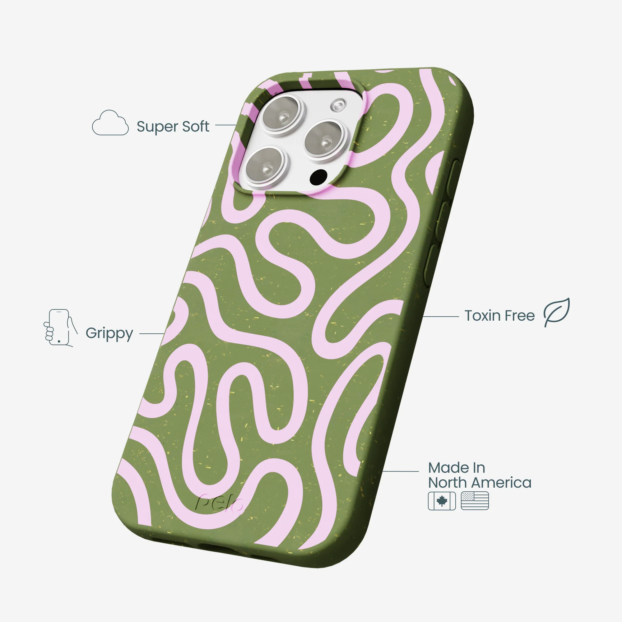 Forest Floor Cotton Curls iPhone 16 Pro Max Case - Image 4