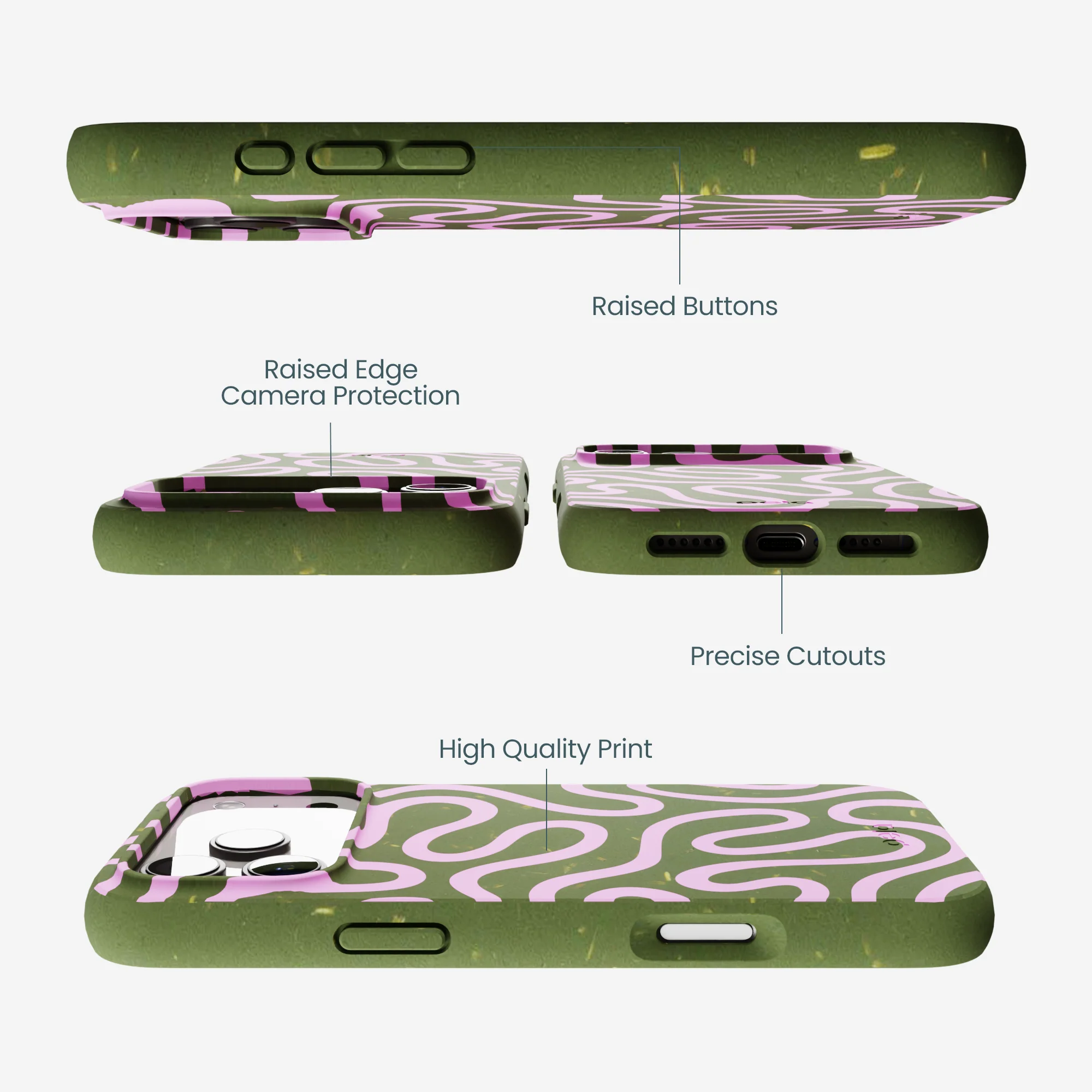 Forest Floor Cotton Curls iPhone 17 Pro Max Case - Image 3