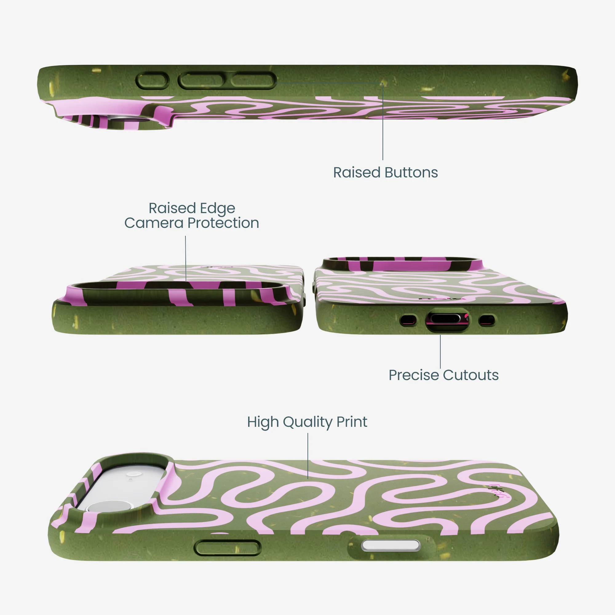 Forest Floor Cotton Curls iPhone Air Case - Image 3