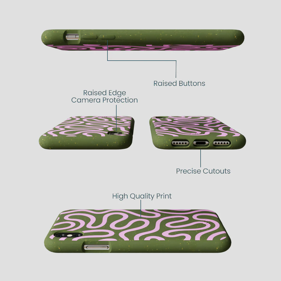 Forest Floor Cotton Curls iPhone XR Case - Image 3