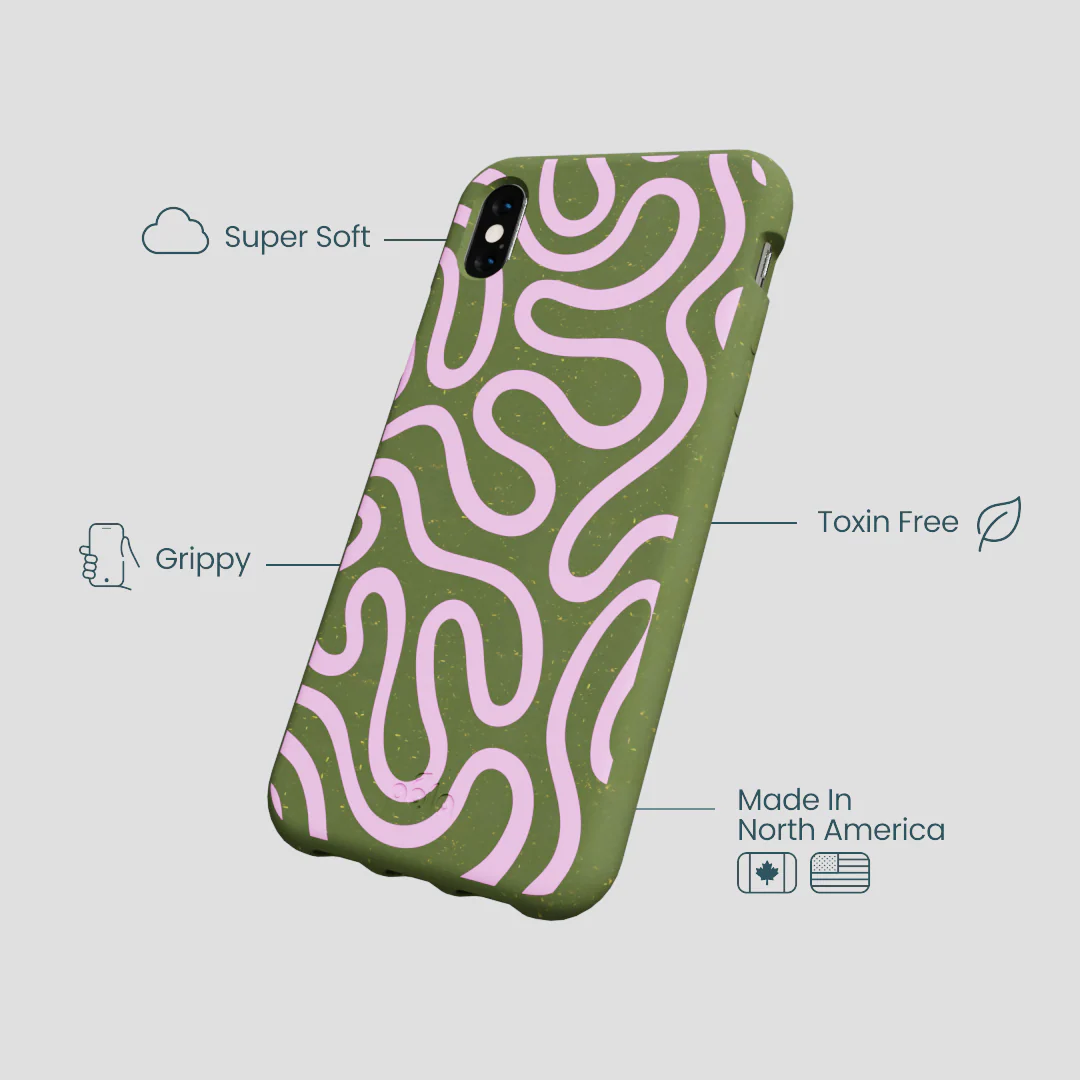 Forest Floor Cotton Curls iPhone XR Case - Image 4