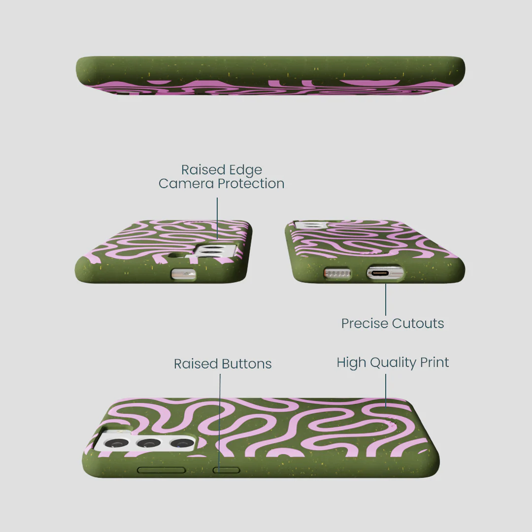 Forest Floor Cotton Curls Samsung Galaxy S22 Case - Image 3