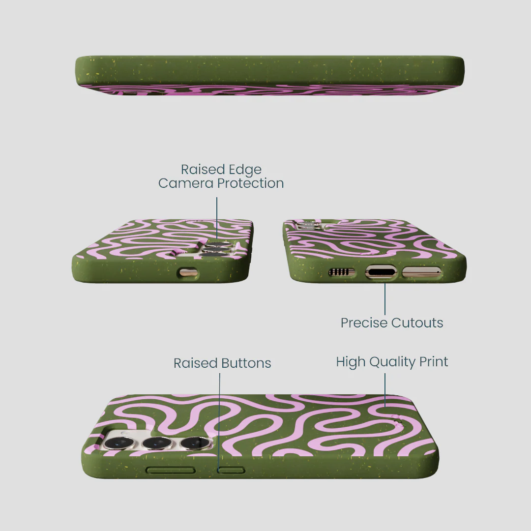 Forest Floor Cotton Curls Samsung Galaxy S24 Case - Image 3