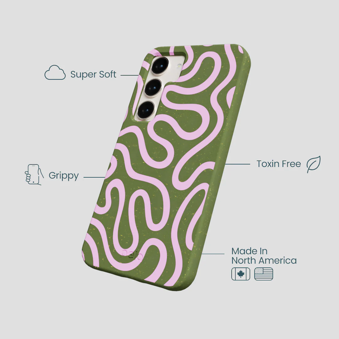 Forest Floor Cotton Curls Samsung Galaxy S24 Case - Image 4