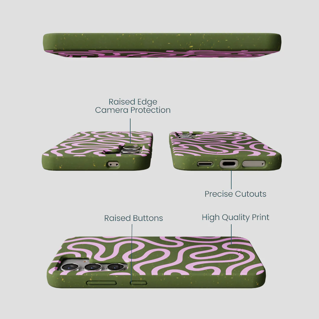 Forest Floor Cotton Curls Samsung Galaxy S25 Case - Image 3