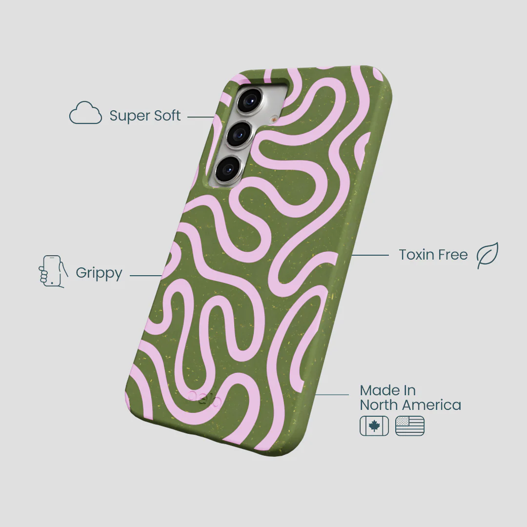 Forest Floor Cotton Curls Samsung Galaxy S25 Case - Image 4