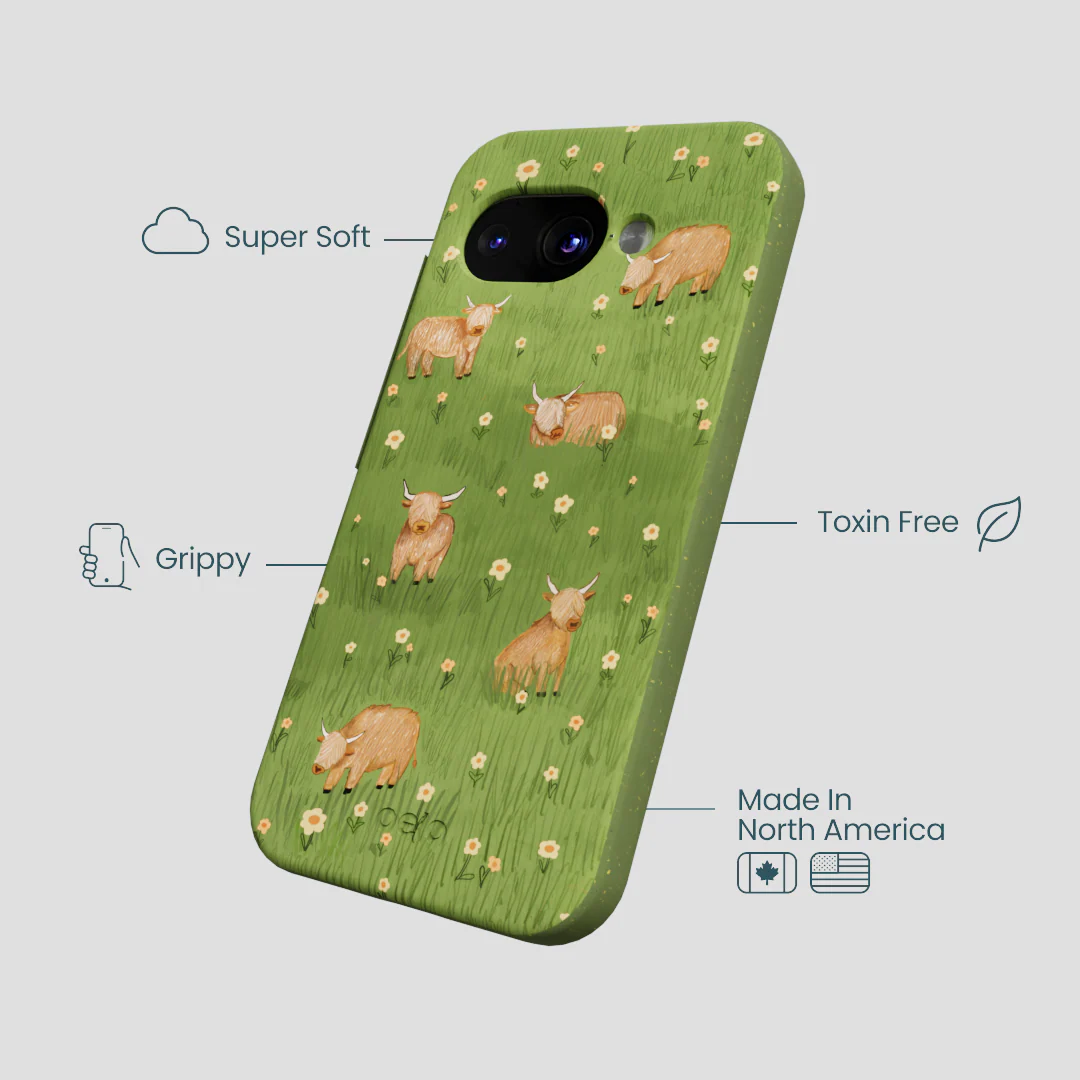 Forest Floor Cozy Cows Google Pixel 9a Case - Image 3