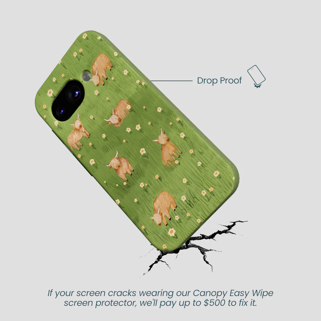 Forest Floor Cozy Cows Google Pixel 9a Case - Image 4