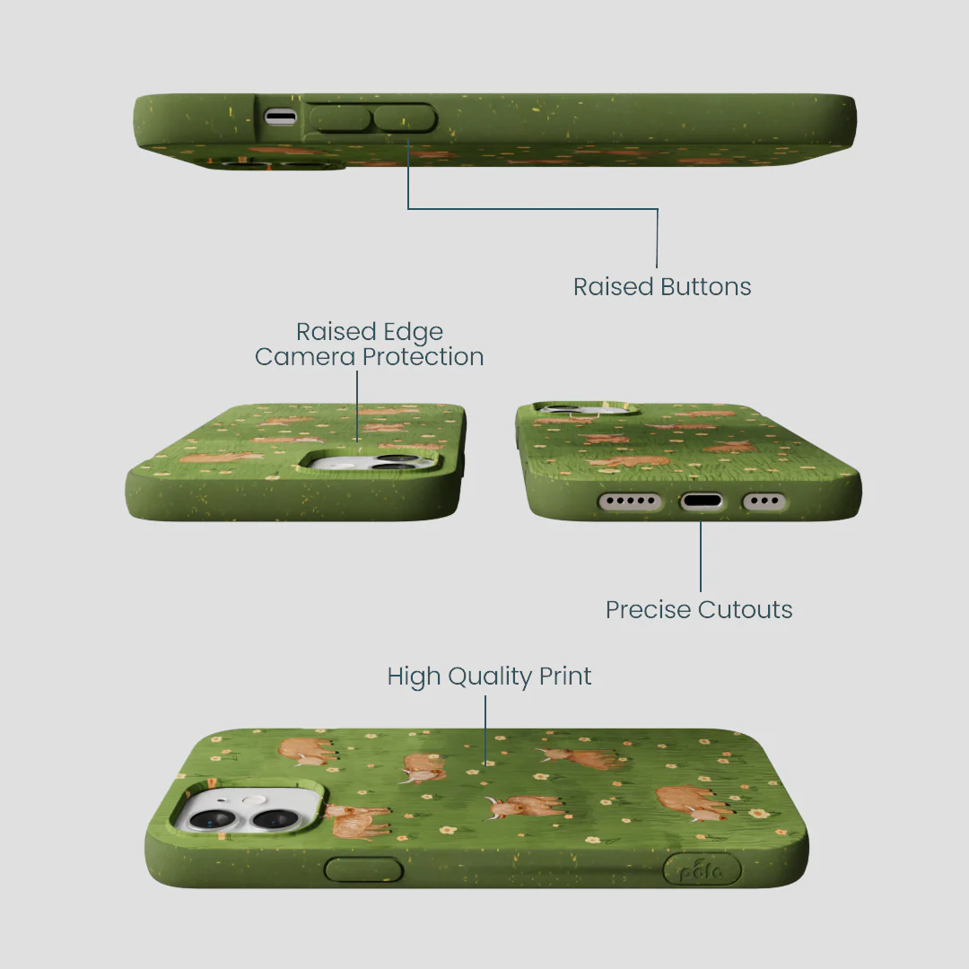 Forest Floor Cozy Cows iPhone 12/ iPhone 12 Pro Case - Image 2