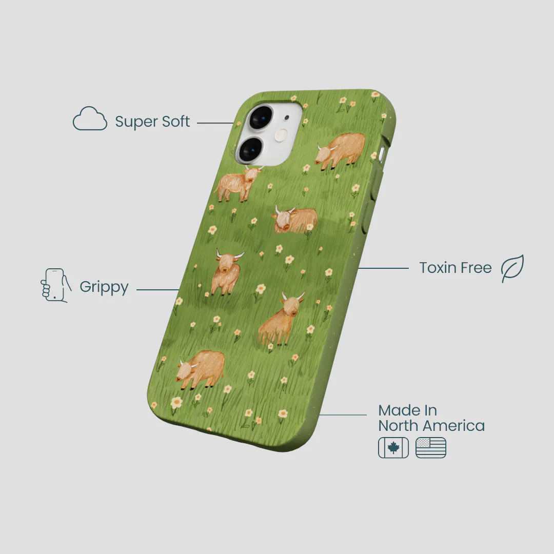 Forest Floor Cozy Cows iPhone 12 Mini Case - Image 3