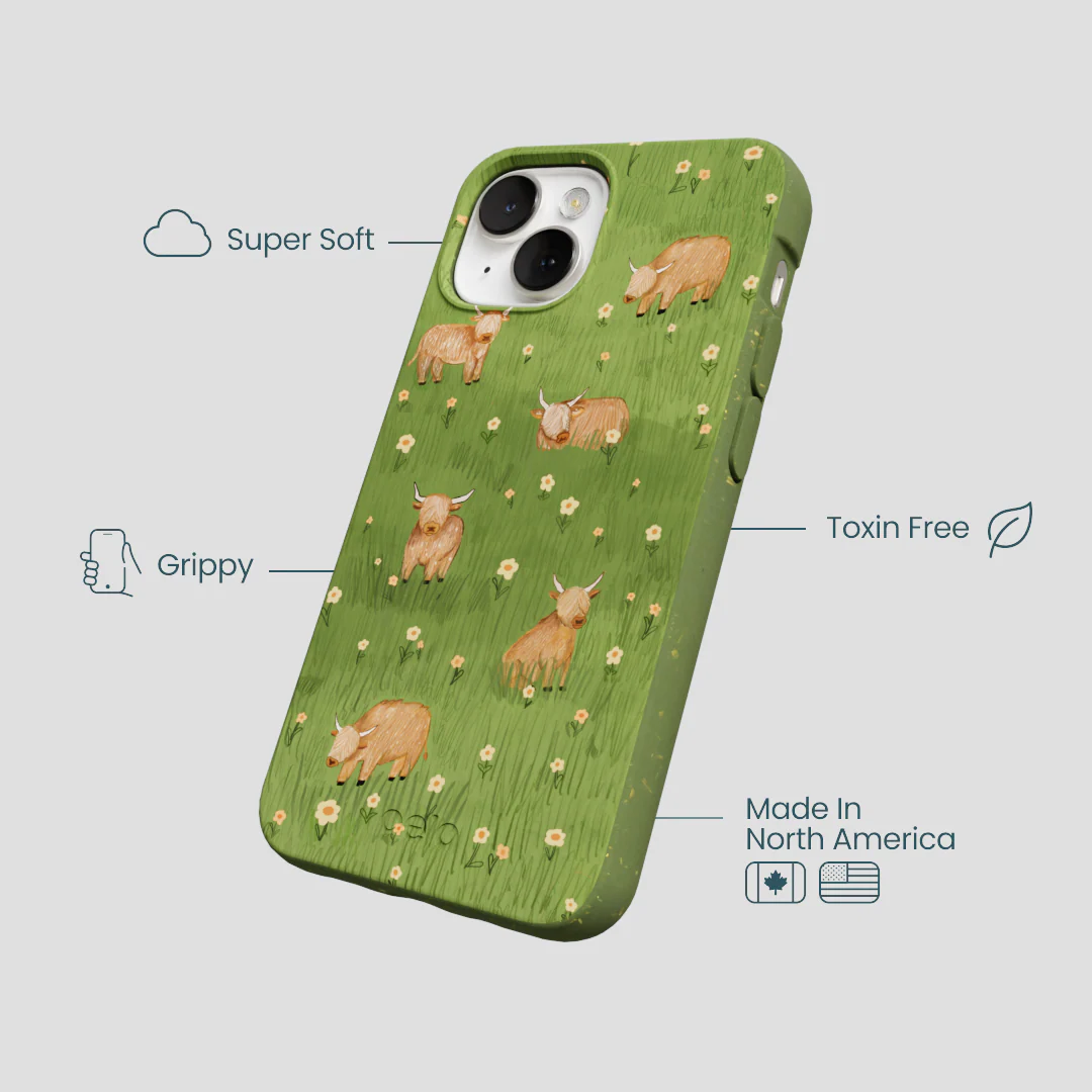 Forest Floor Cozy Cows iPhone 13 Case - Image 4