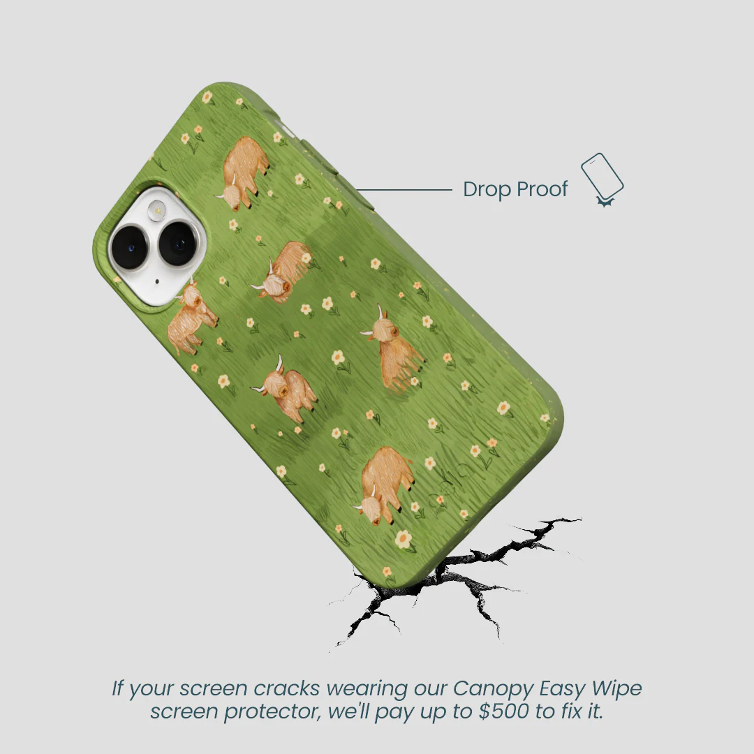 Forest Floor Cozy Cows iPhone 13 Case - Image 5