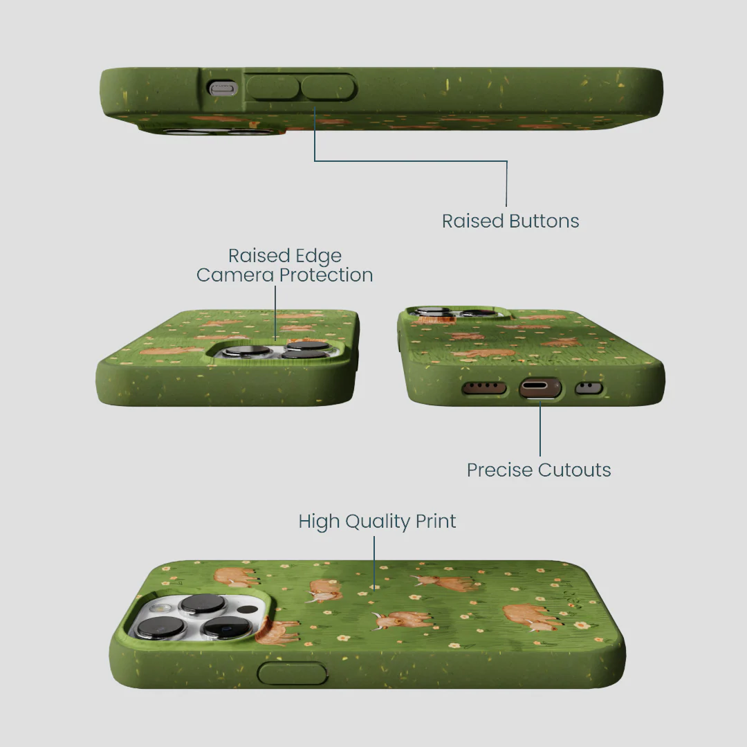 Forest Floor Cozy Cows iPhone 13 Pro Case - Image 3