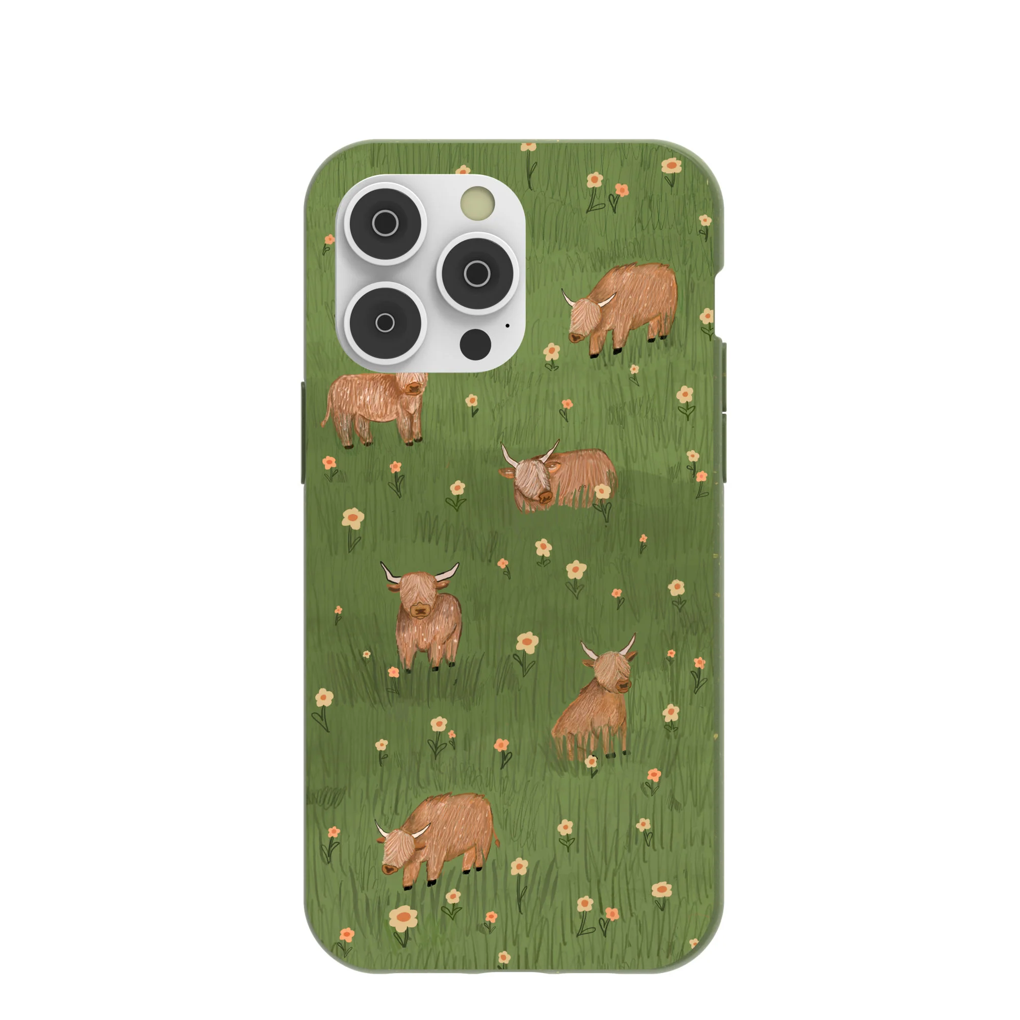 Forest Floor Cozy Cows iPhone 14 Pro Max Case