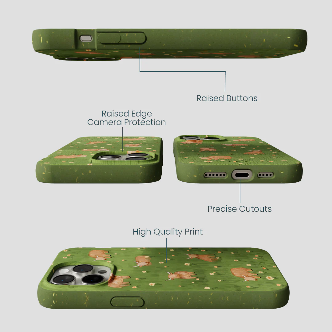 Forest Floor Cozy Cows iPhone 14 Pro Max Case - Image 3