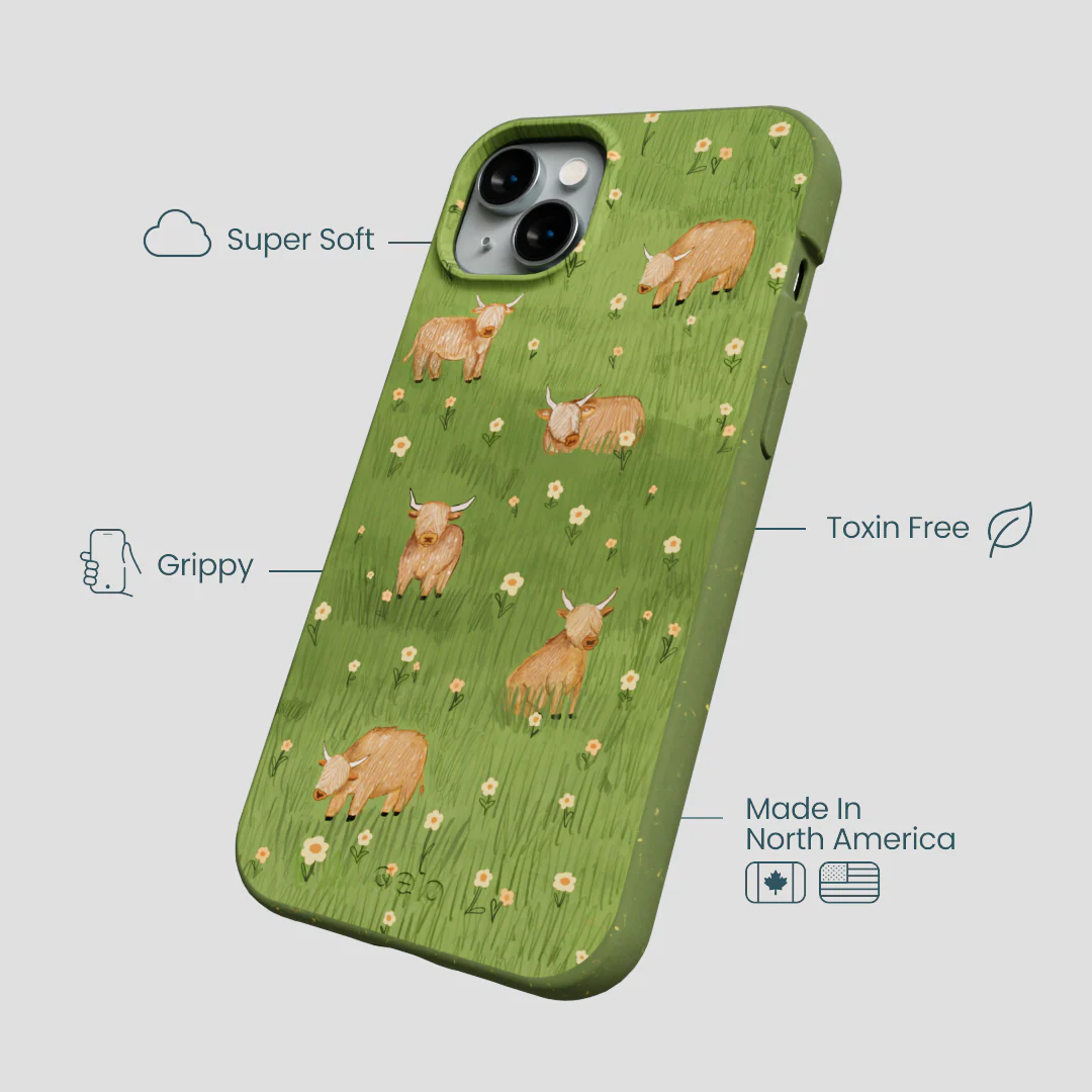 Forest Floor Cozy Cows iPhone 15 Plus Case - Image 4