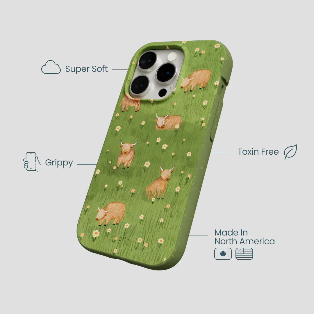 Forest Floor Cozy Cows iPhone 15 Pro Case - Image 4