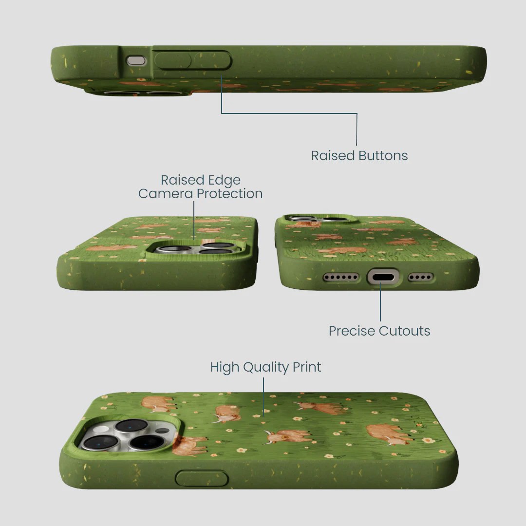 Forest Floor Cozy Cows iPhone 15 Pro Max Case - Image 3