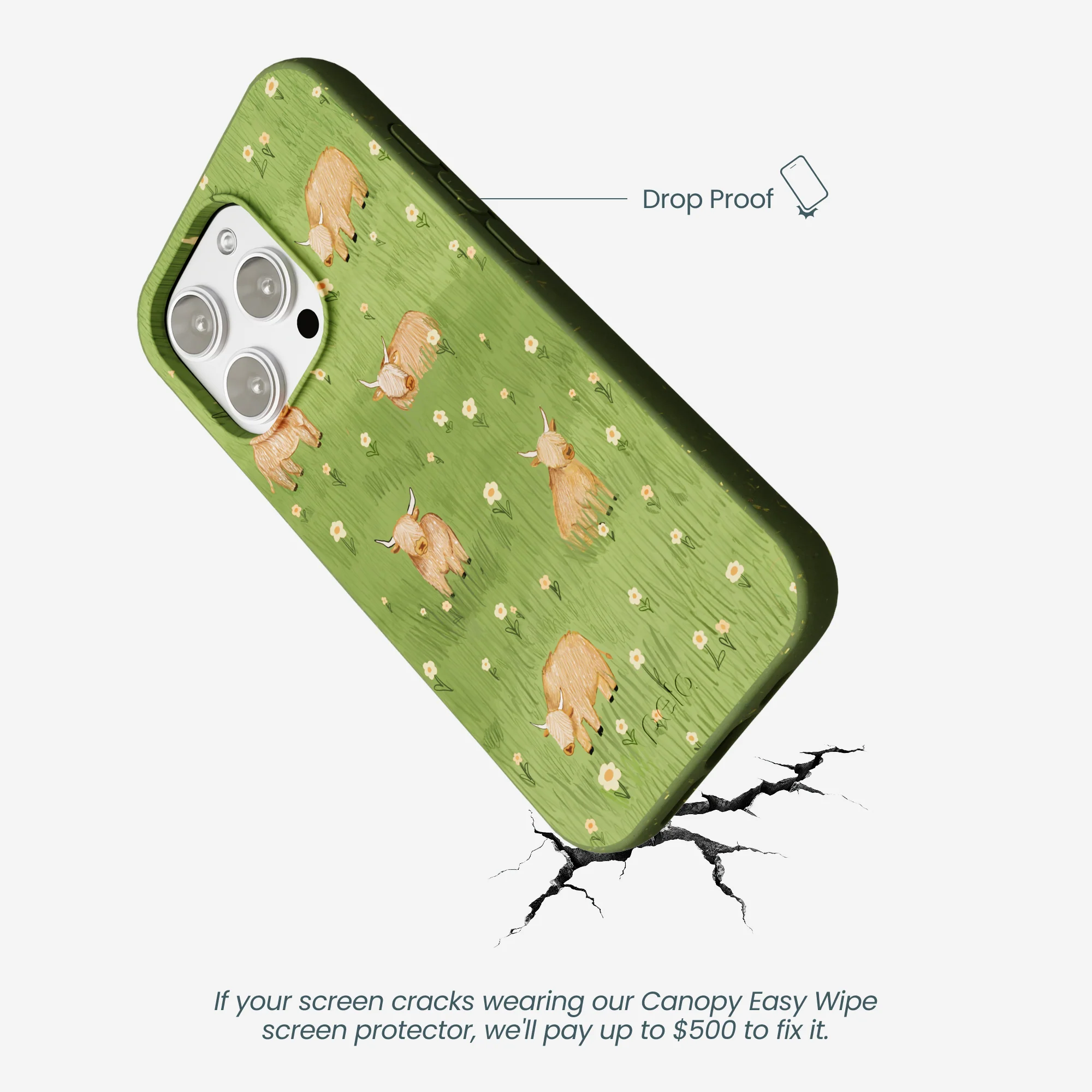 Forest Floor Cozy Cows iPhone 16 Pro Max Case - Image 5