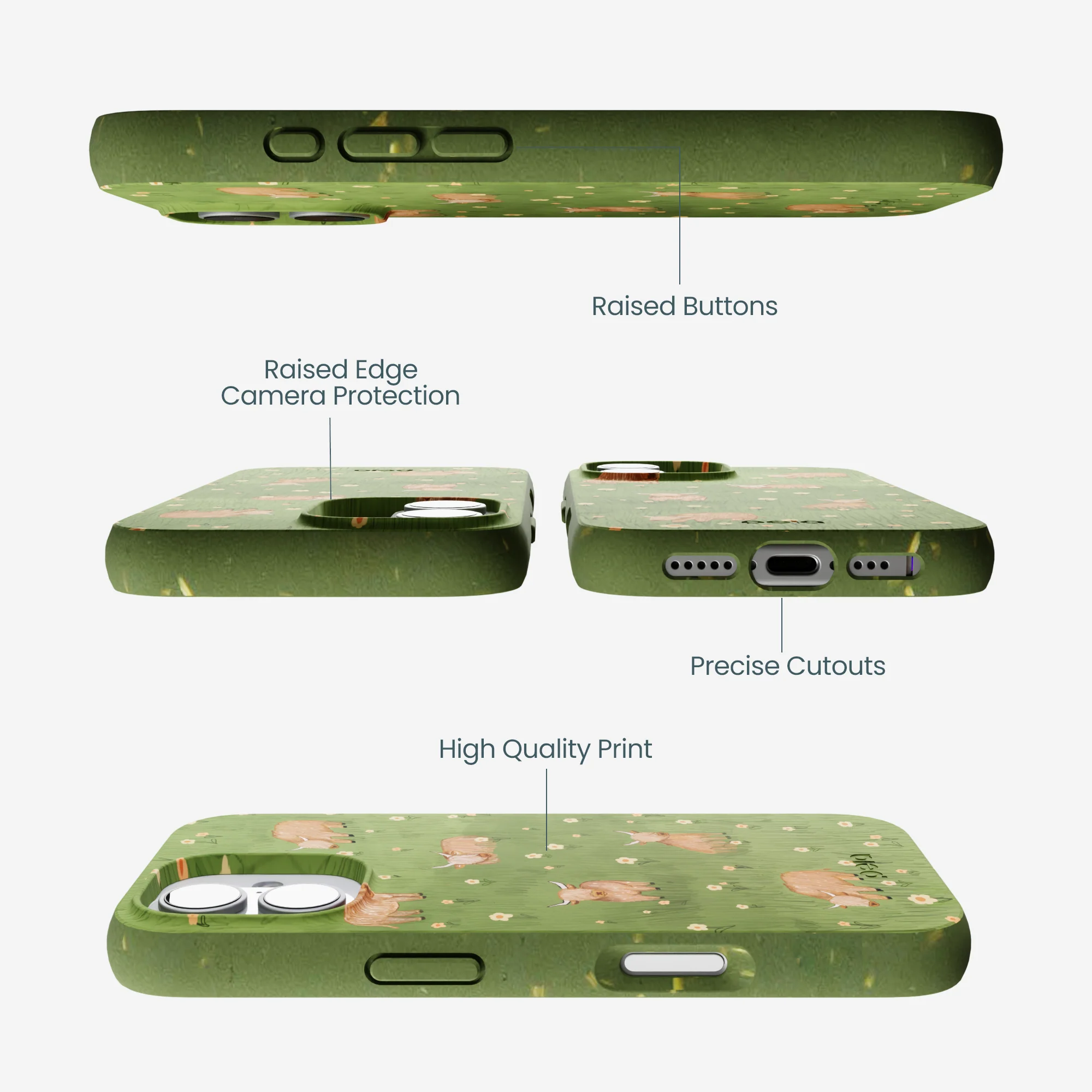 Forest Floor Cozy Cows iPhone 17 Case - Image 3