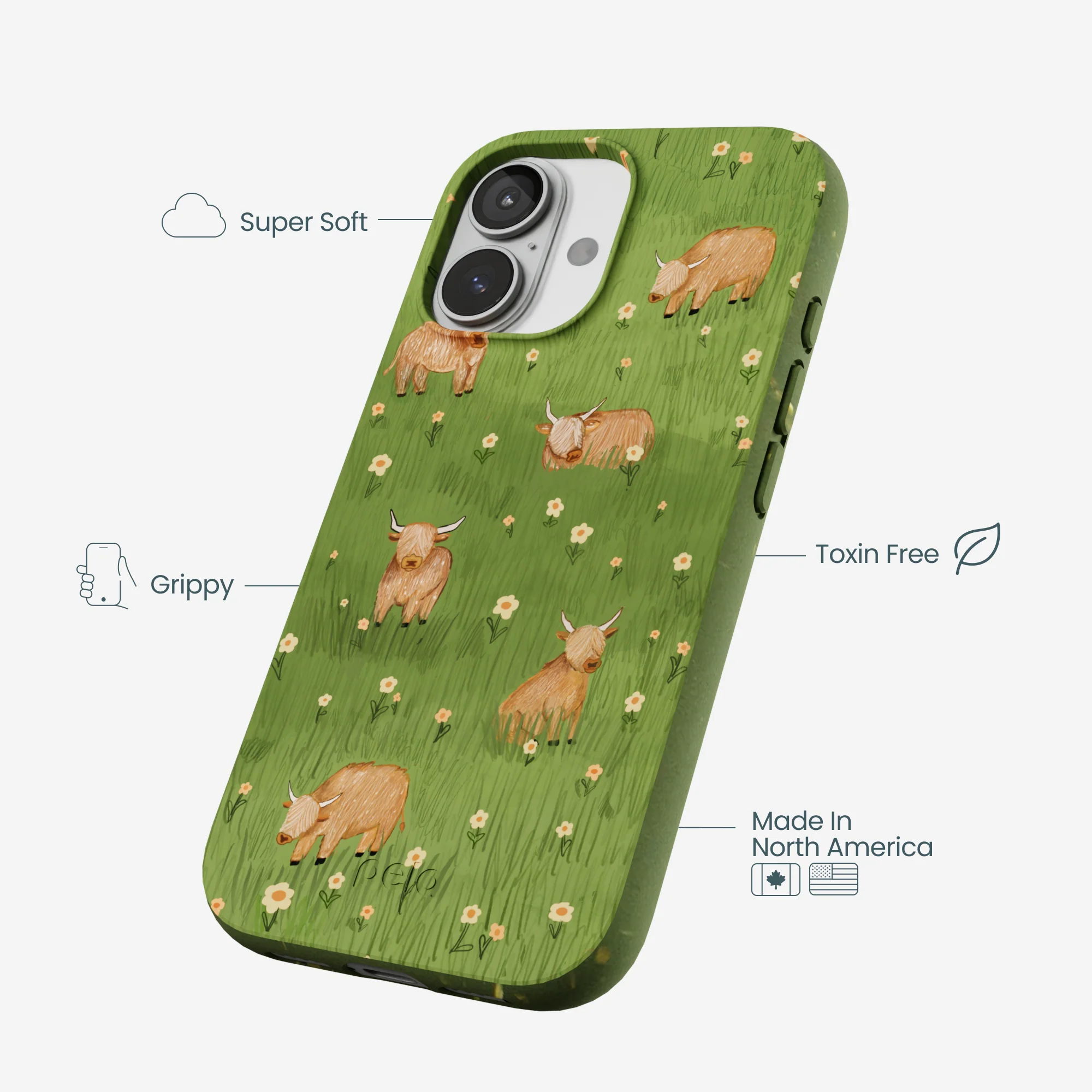 Forest Floor Cozy Cows iPhone 17 Case - Image 4