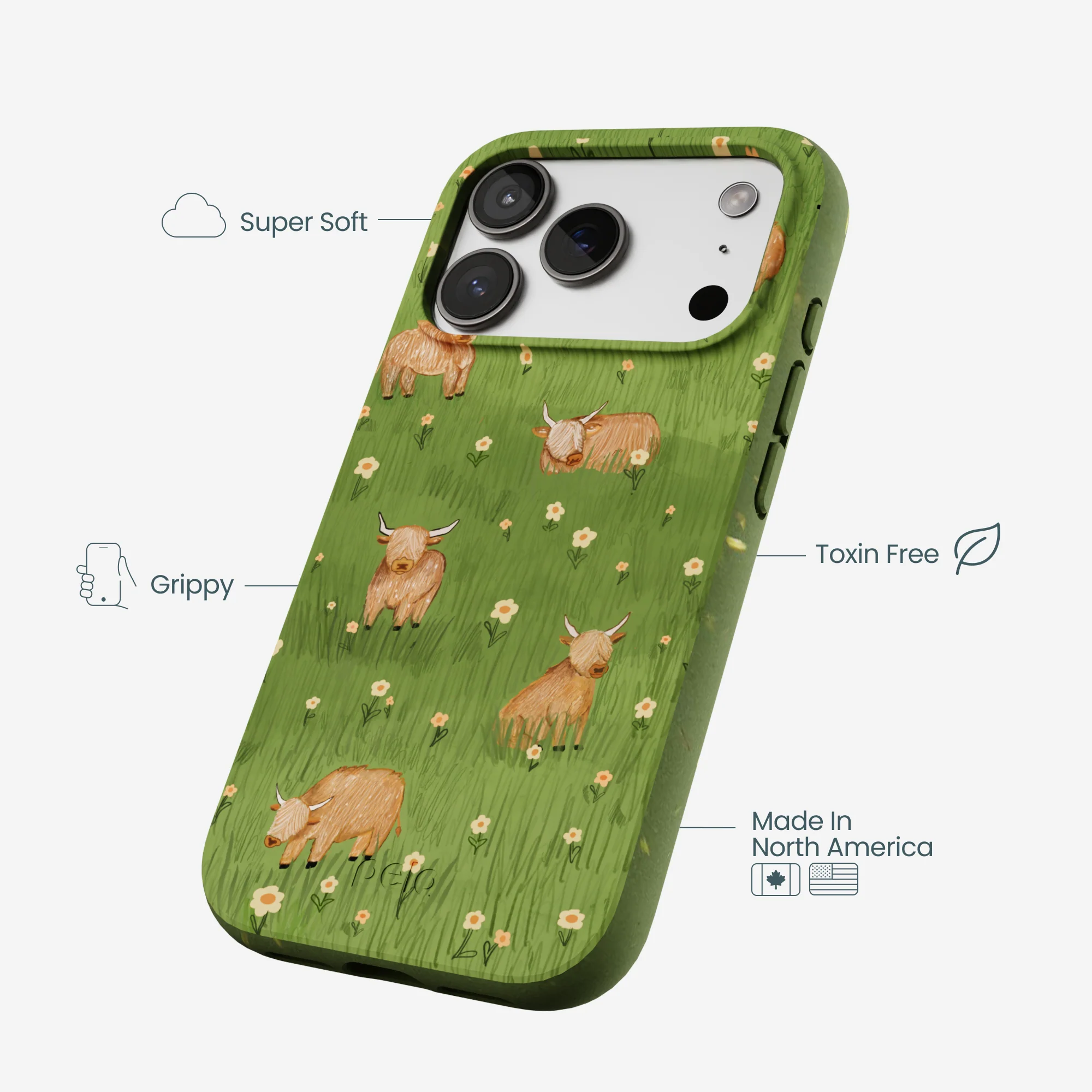 Forest Floor Cozy Cows iPhone 17 Pro Case - Image 4