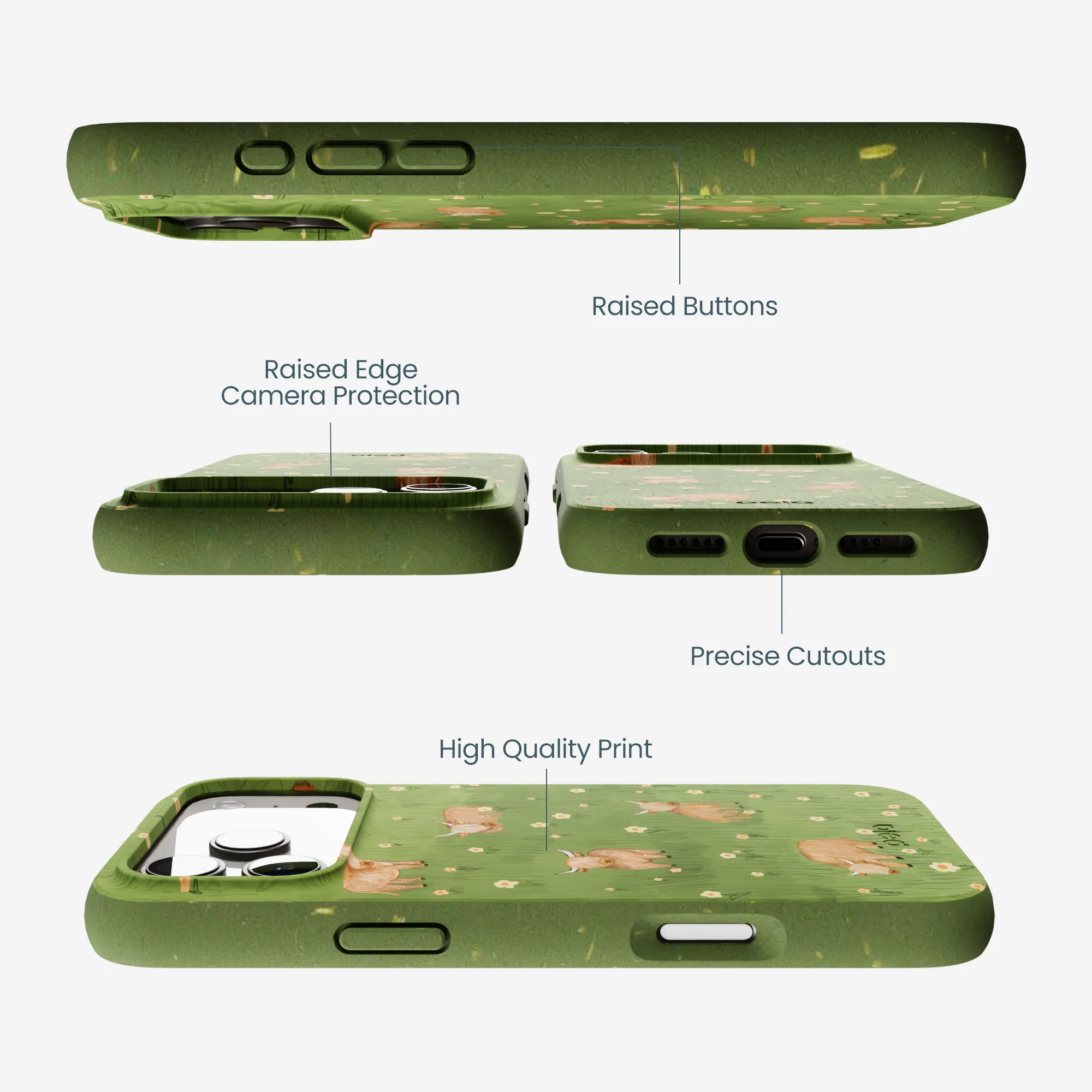 Forest Floor Cozy Cows iPhone 17 Pro Max Case - Image 3
