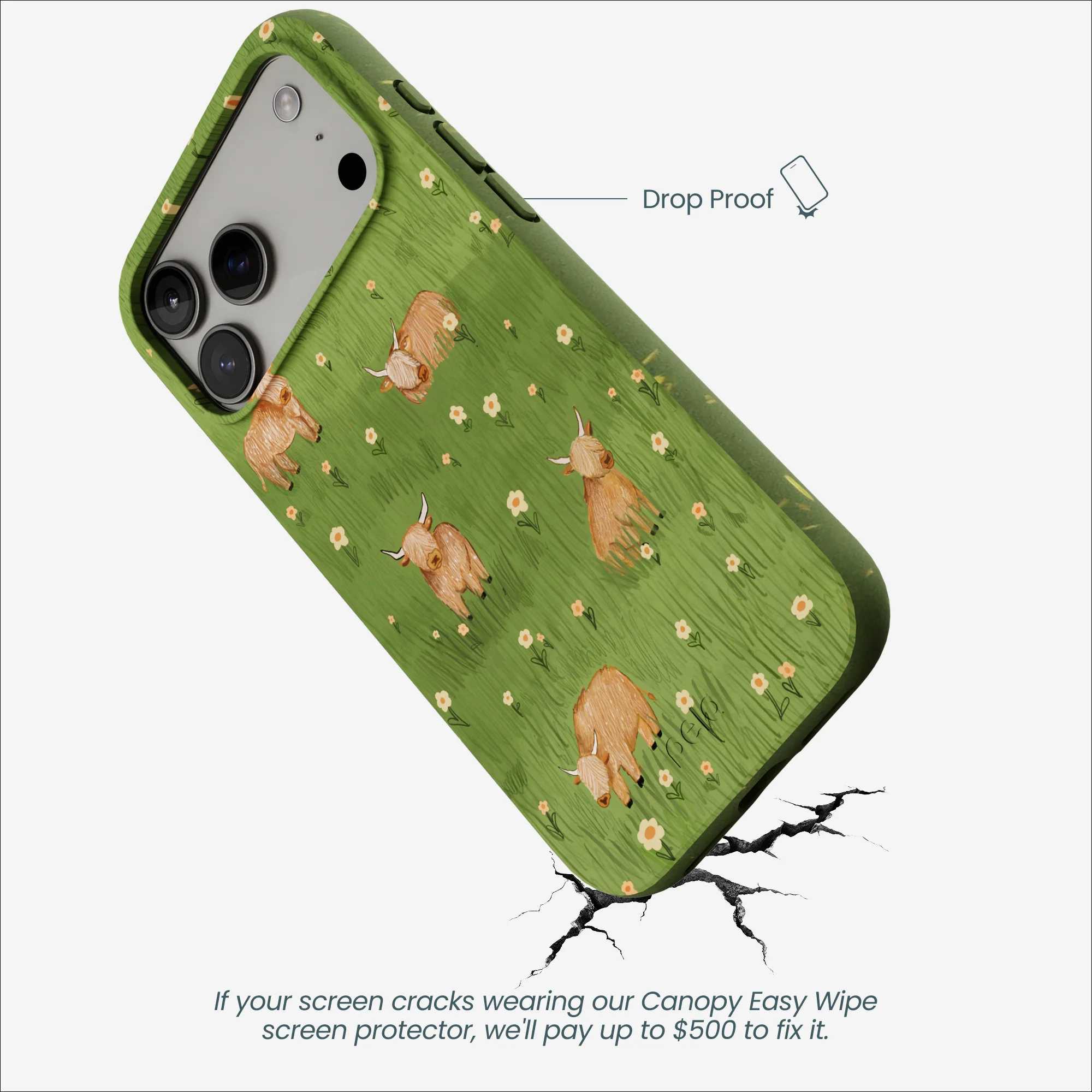 Forest Floor Cozy Cows iPhone 17 Pro Max Case - Image 5