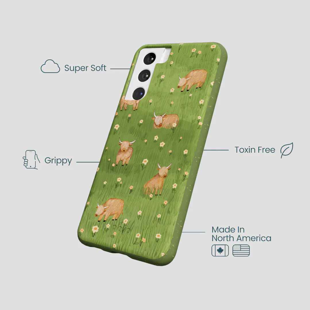 Forest Floor Cozy Cows Samsung Galaxy S21 Case - Image 3
