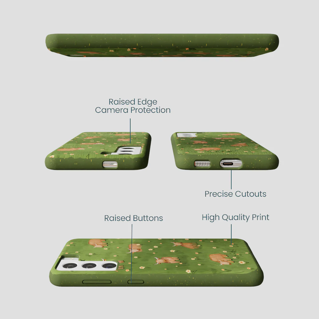 Forest Floor Cozy Cows Samsung Galaxy S22 Case - Image 2